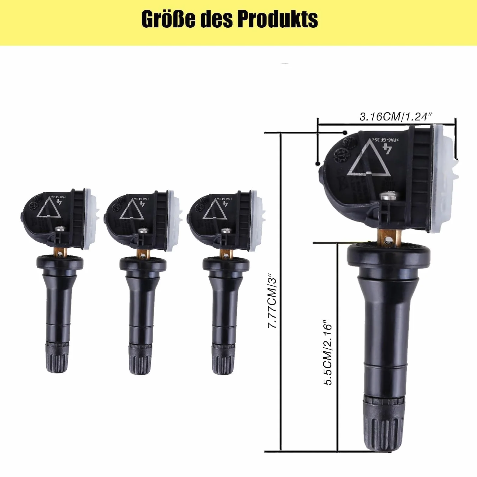 ANBOO 4 sztuki czujnik ciśnienia w oponach TPMS 433 MHz do Opel Mokka, Insignia, Corsa, Antara, Zafira - w zestawie numery OE 13506028, 13594222, 13598773