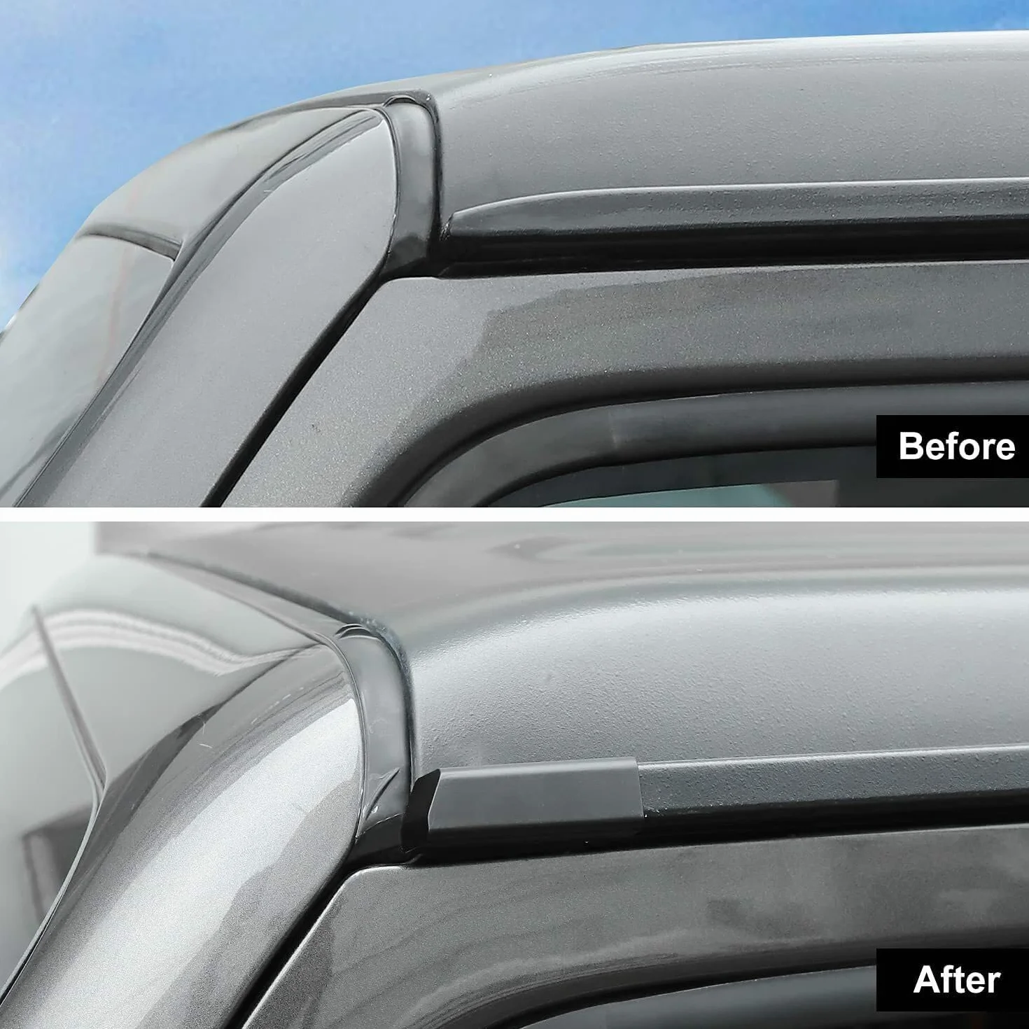 Rain Driverter Rynna deszczowa Hardtop ABS Deflektor wody deszczowej na lata 2018-2022 Jeep Wrangler JL JLU i Gladiator JT, akcesoria zewnętrzne