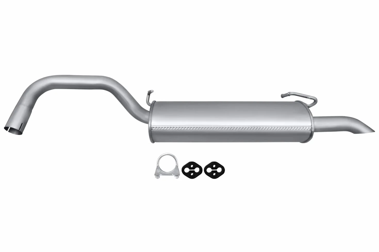 HELLA 8LD 366 036-831 Tłumik końcowy - Easy2Fit® Kit - z tyłu - jednoczęściowy - Komplet z elementami do montażu