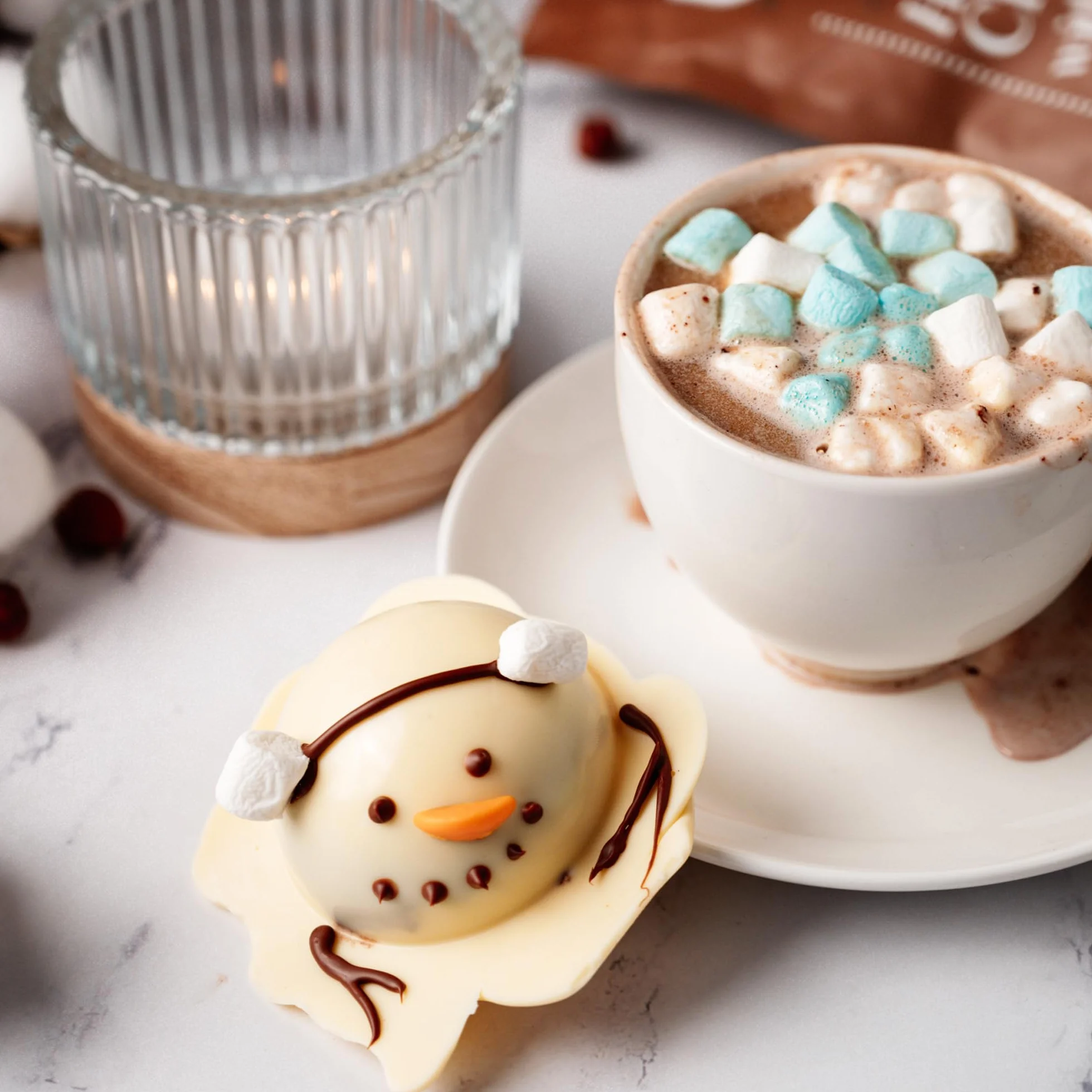 BAM Mini Marshmallow 250 g - słodkie marshmallows do gorącej czekolady, deserów i dekoracji