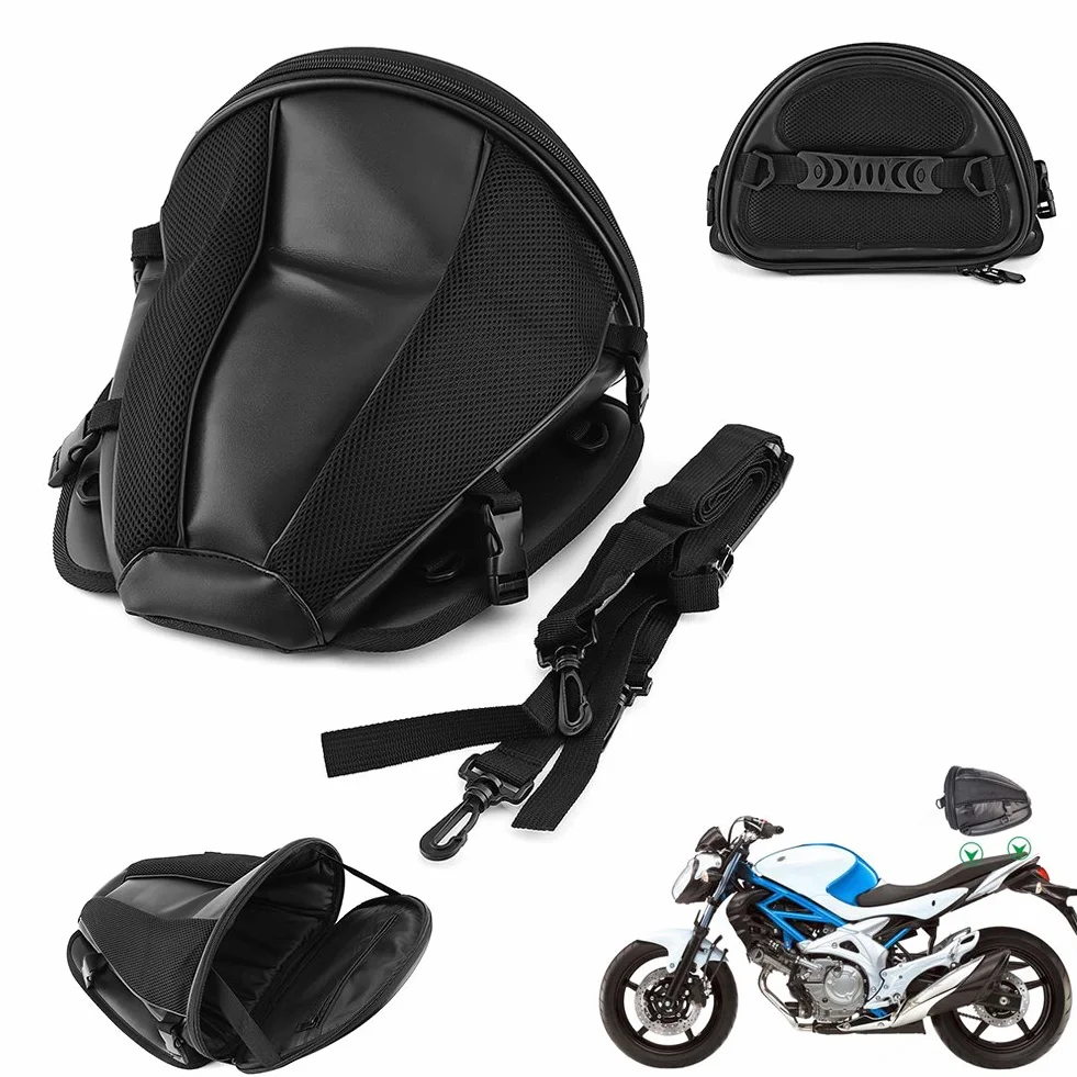 Torba Motocyklowa, Sportowa Wodoodporna Torba do Przechowywania na Tylnym Siedzeniu, Torba na tylną klapę Motocykla na Telefon, Klucze, Rękawiczki, Czarna Pasuje do Większości