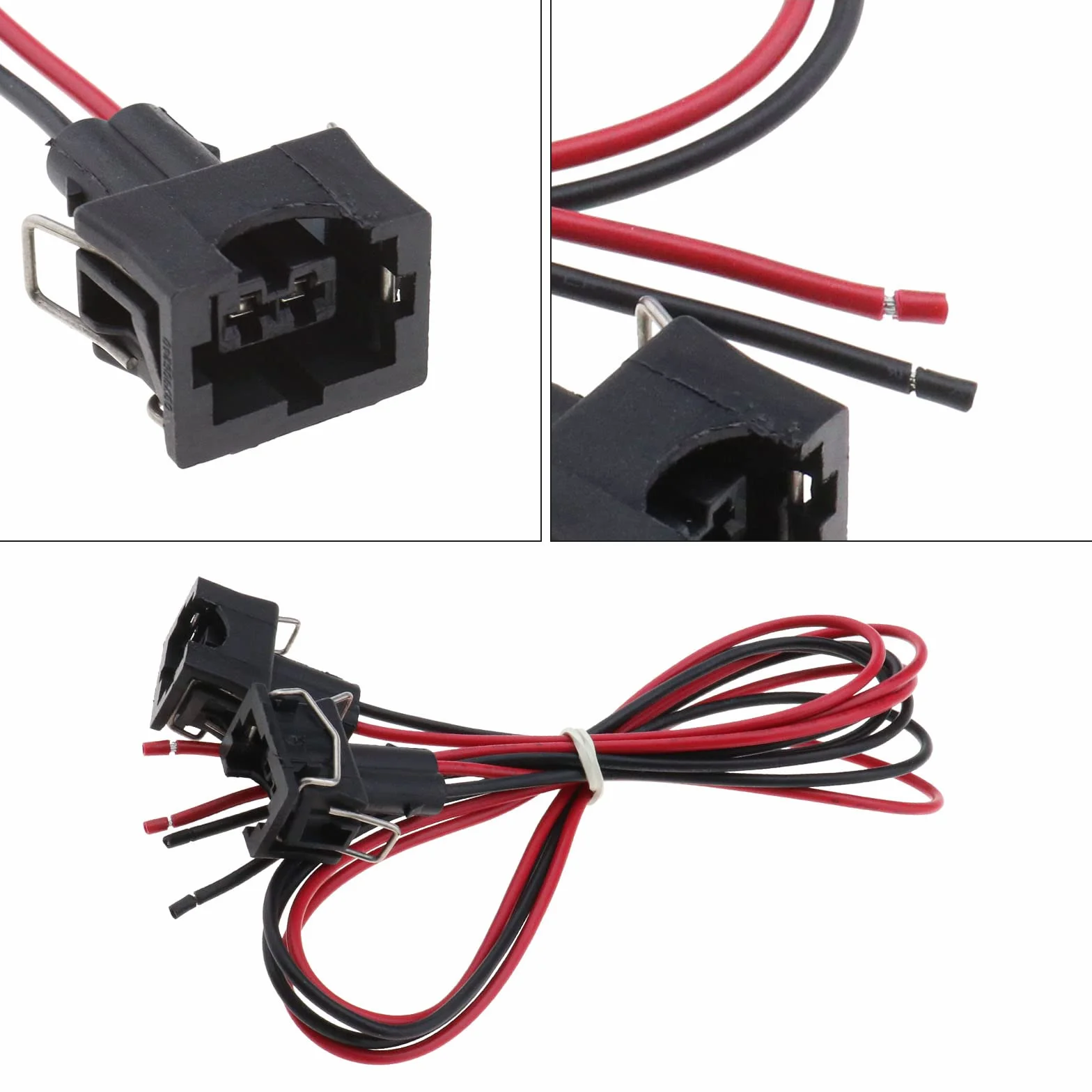 Create idea 2 szt. 2-pinowe złącze wiązki przewodów samochodowych, wtyczka zaciskana 037906240, kompatybilna z VW, kompatybilna z Skoda, kompatybilna z siedzeniem kompatybilna z Audi