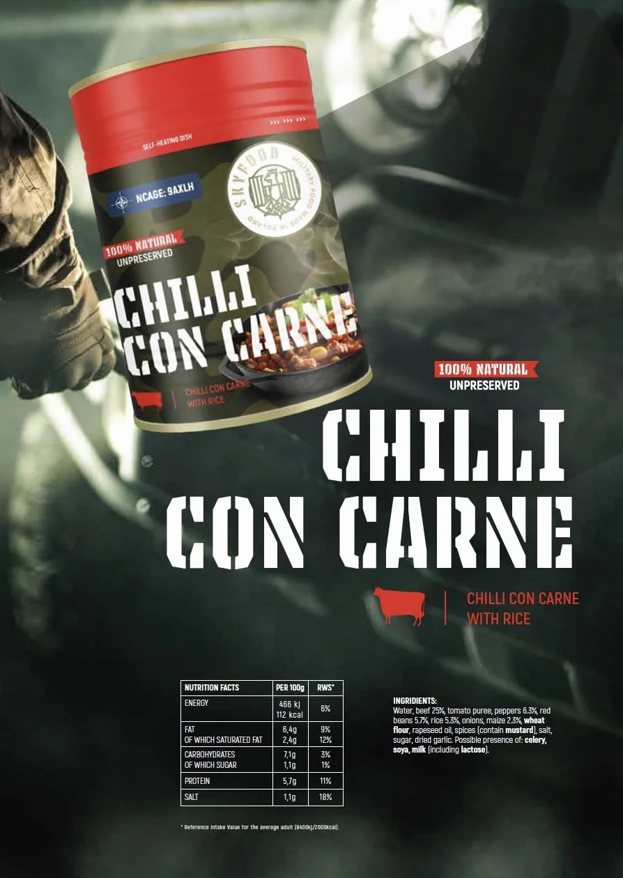 SkyFood: Chili con Carne, Self-Heating Dish