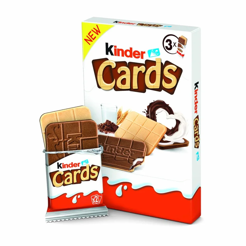KINDER Cards wafel wypełniony mlecznym i kakaowym nadzieniem