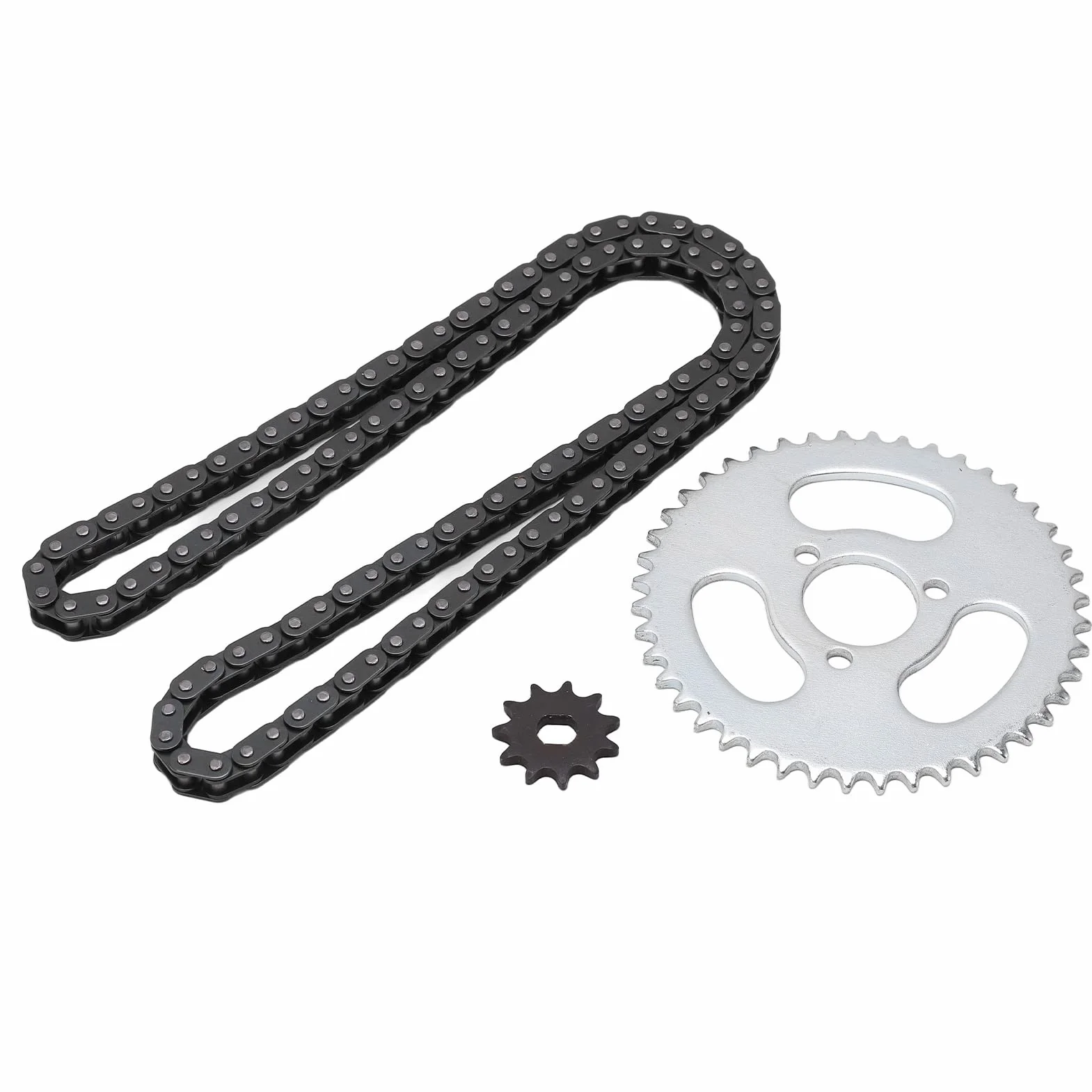 Zębatka Tylna 29mm T8F11T Zębatka Przednia T8F116 Zestaw łańcuchów Sekcji do Zmodyfikowanych Gokartów, Quadów i Mini Motocykli,Akcesoria do modyfikacji rowerów elektrycznych