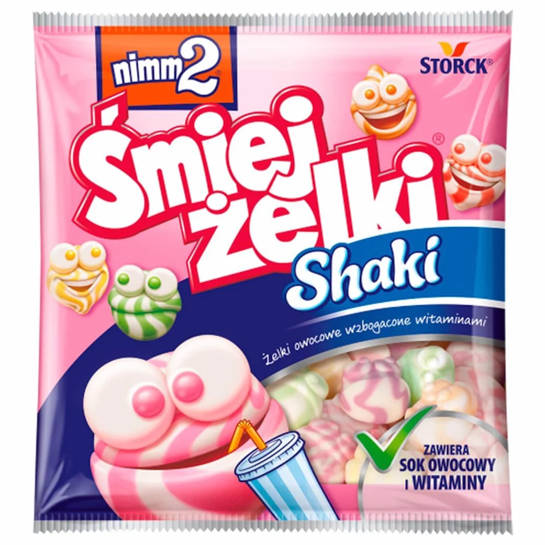 nimm2 Śmiejżelki Shaki Żelki owocowe witaminy 90 g