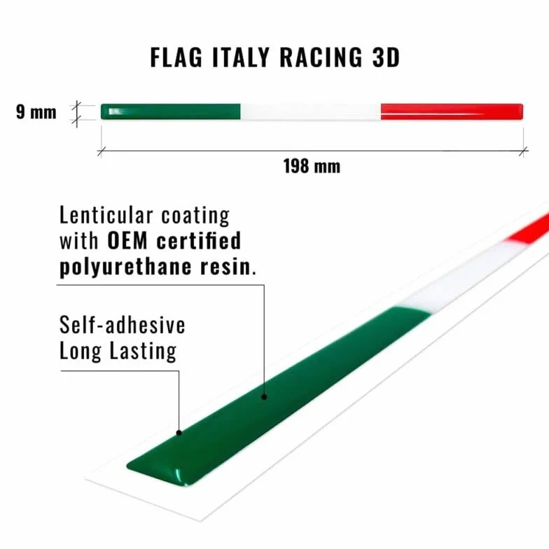 4R Quattroerre.it 14172-A Stripe 3D Tricolore Włochy do ściągacza