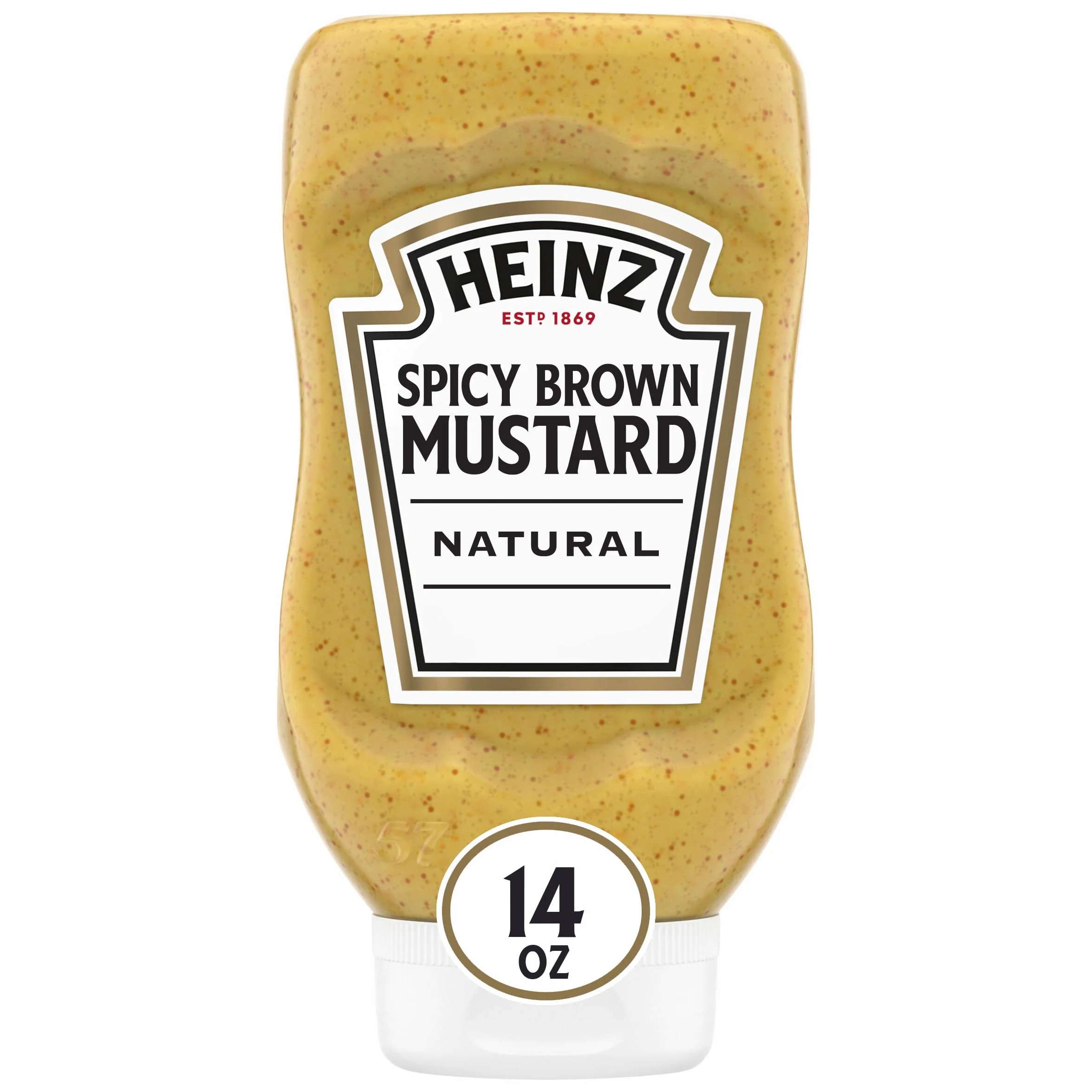 Heinz 100% Natural Spicy Brown Mustard (14 oz Bottle)