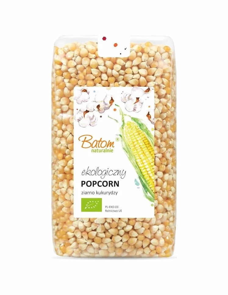Ekologiczny BIO Popcorn ziarno kukurydzy 1 kg Batom