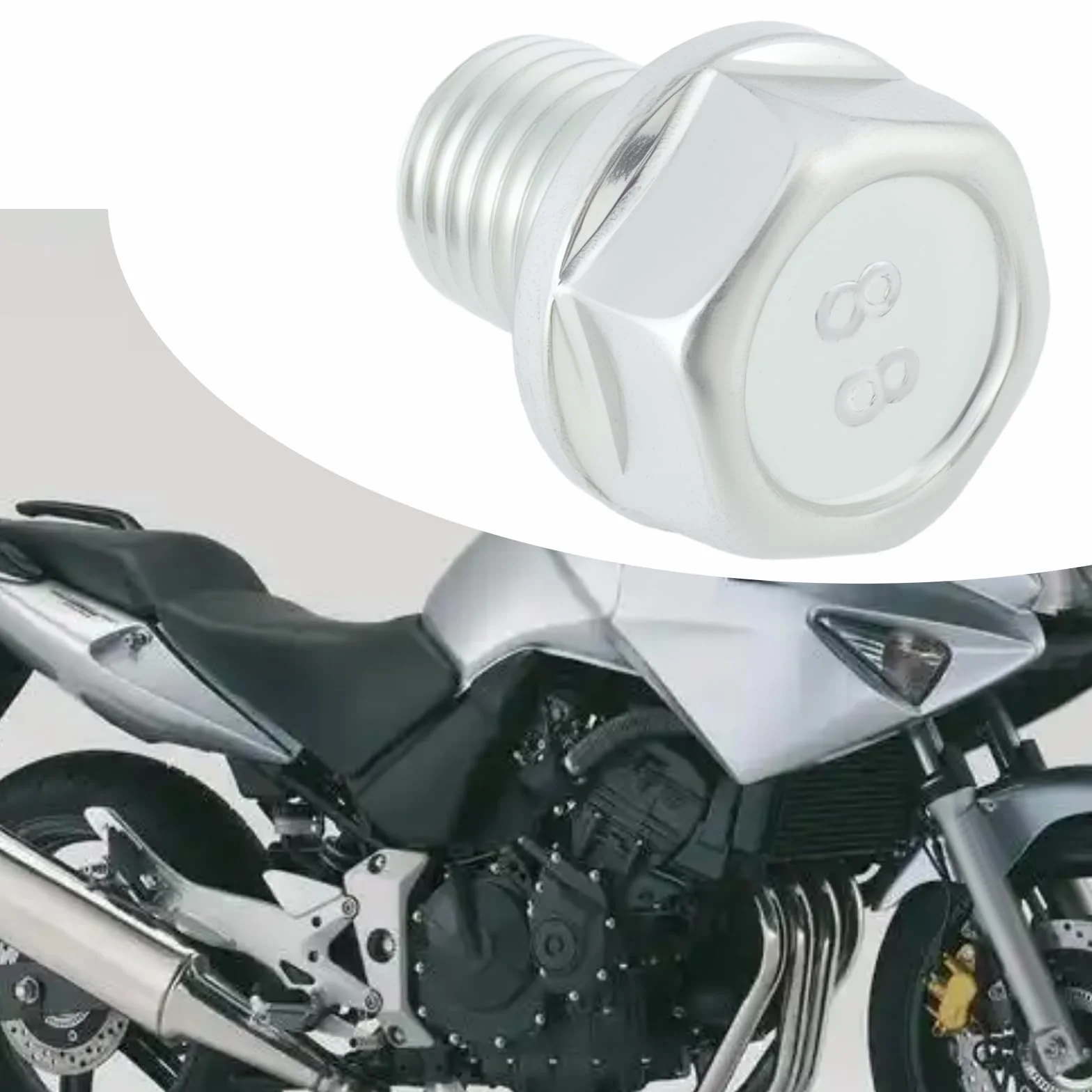 2 zestaw śrub do miski olejowej motocyklowej M12 x 1,5 z podkładką, korek spustowy oleju 92800-12000, 90407-259-000 kompatybilny z Honda CBF600 CBF1000 CBR125 CBR250 CBR600F