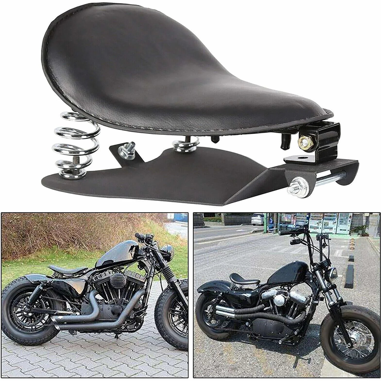 Stalowa Sprężyna Siedziska Motocyklowego Zestaw Uchwytów Montażowych Wspornik Bobber do Podstawy Siedziska Solo