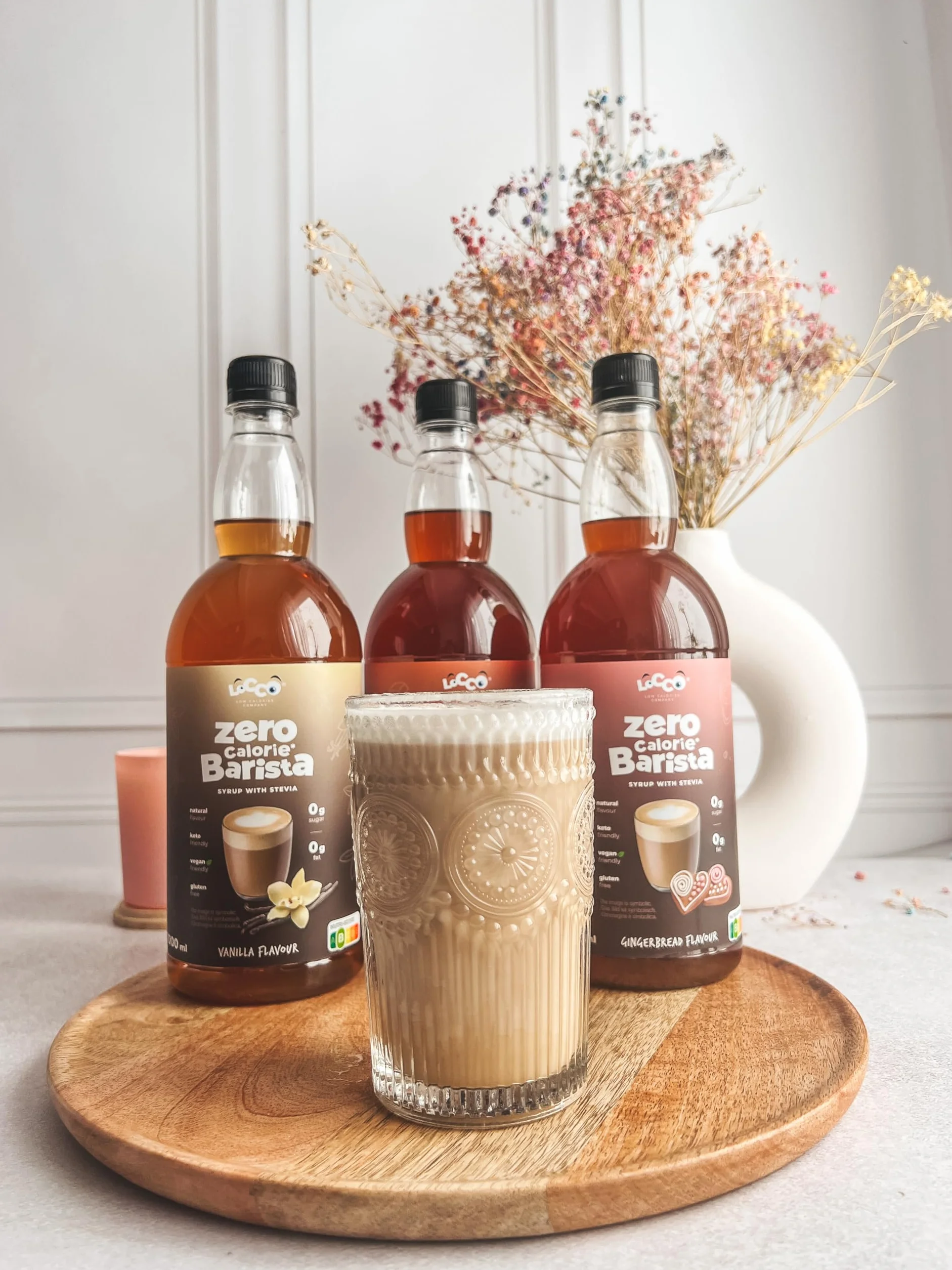 LoCCo Syrop Barista do Kawy ze Stewią Karmelowy 1L Zero Kalorii Bez Cukru Keto