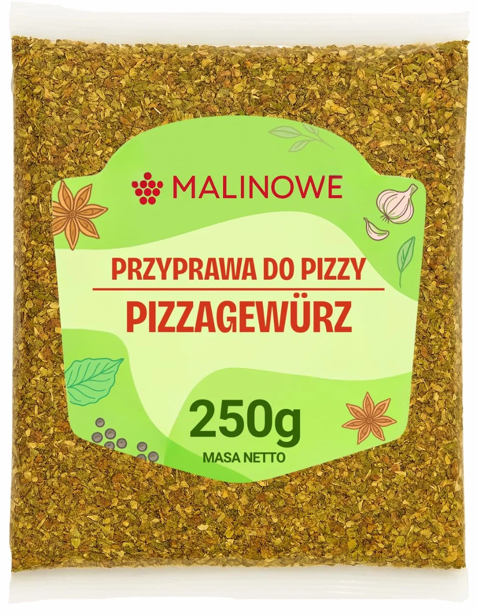 Malinowe PRZYPRAWA DO PIZZY 250g Aromatyczna Mieszanka