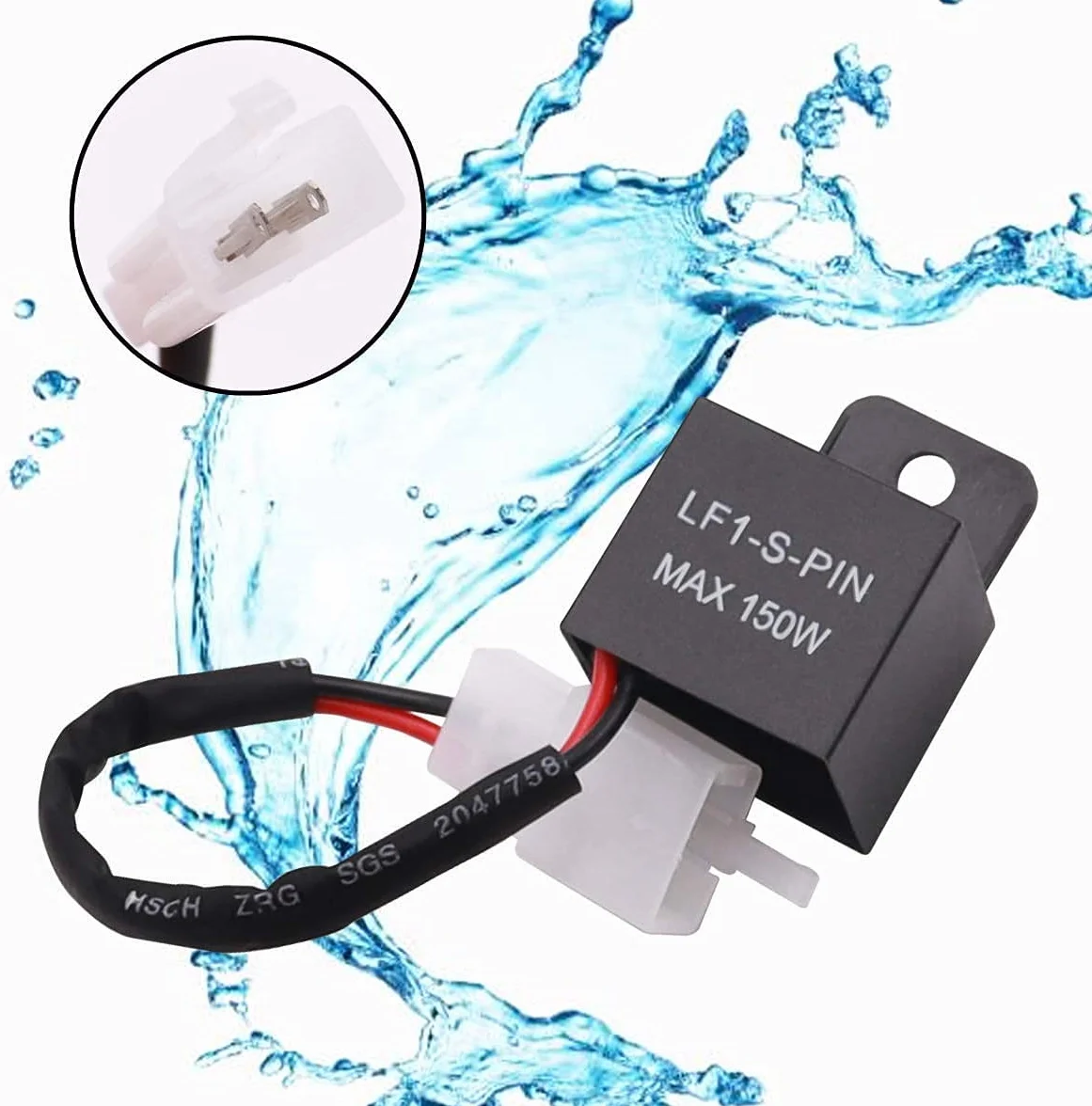 GUUZI Przekaźnik Migaczy LED 2-Pin 150W 12V Automatyczny Motocyklowy