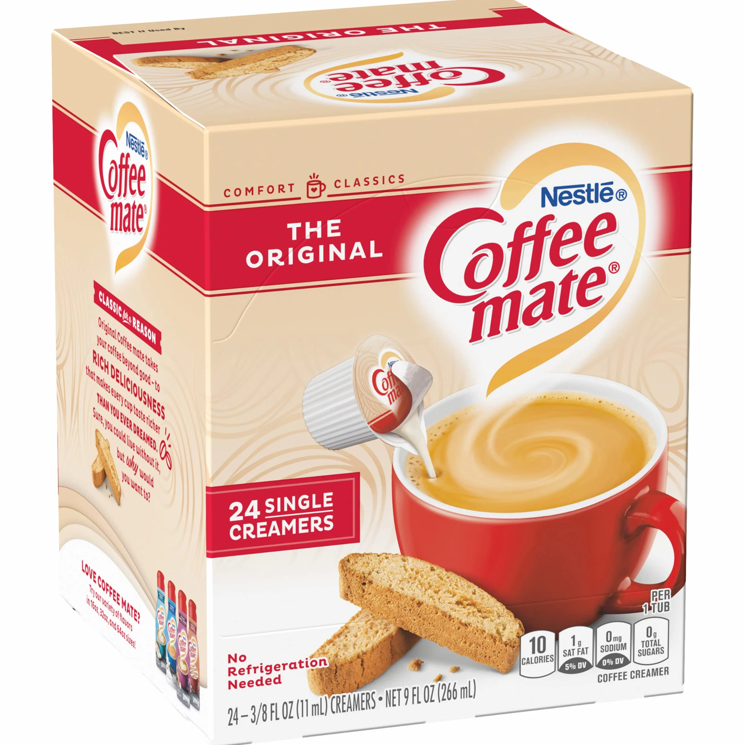 Coffee-mate Coffee Creamer Liquid Singles, oryginalny, 24 liczba (opakowanie 4 szt.)