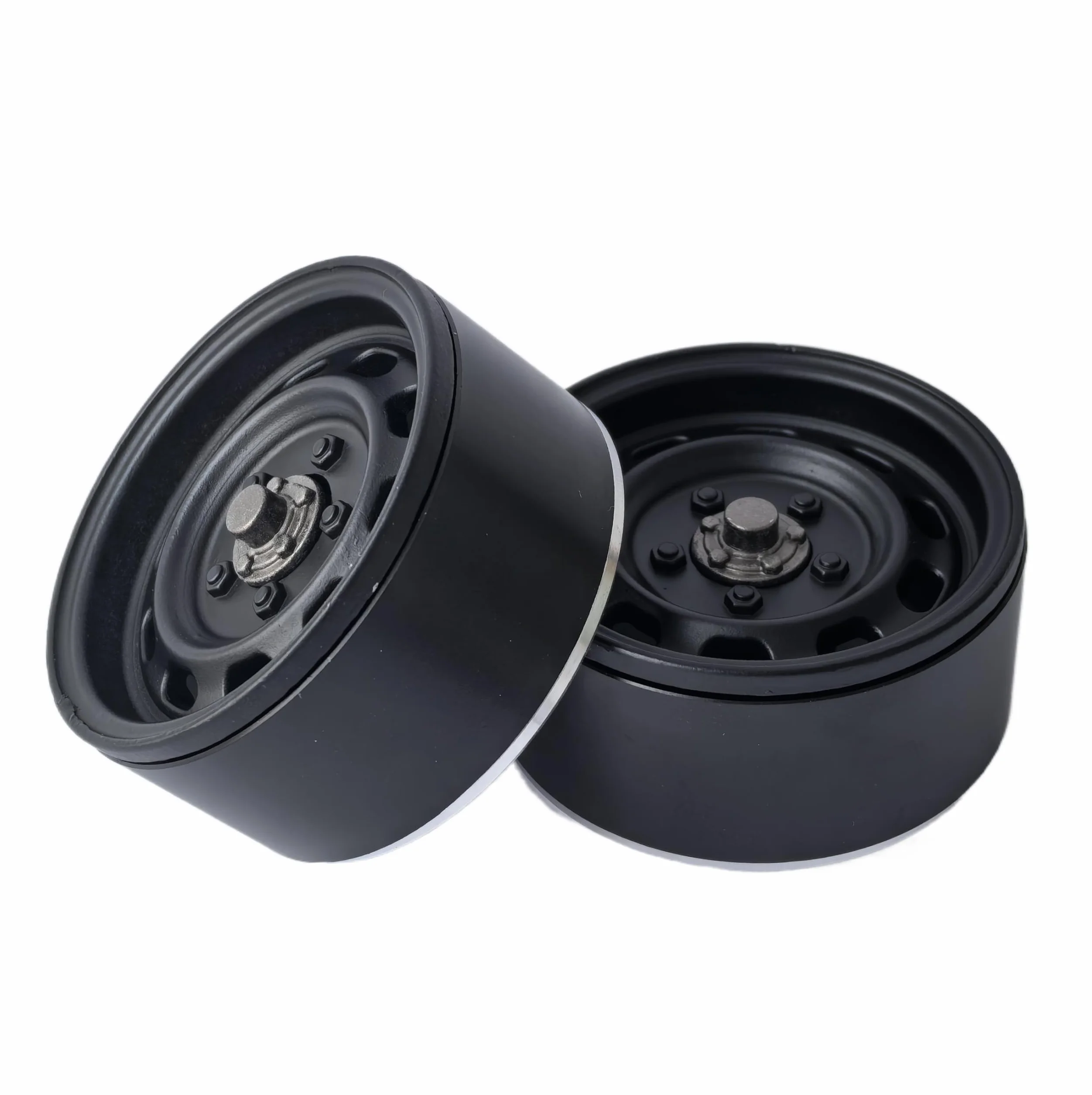 KEEDA 4 sztuki 1,9 Beadlock felgi w stylu vintage, metalowe, 168 g, ciężkie koła do 1:10 RC Crawler Auto Axial SCX10 TRX4 TRX6 D90 VS4-10 Redcat Gen 8 (B, czarne)