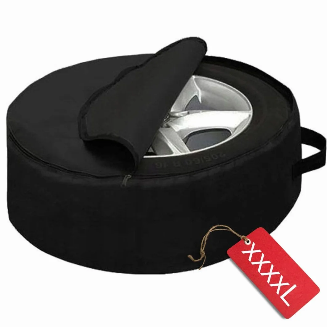 Pokrowiec na koło zapasowe wodoodporny Czarny XXXXL 15"-22" do przechowywania opon
