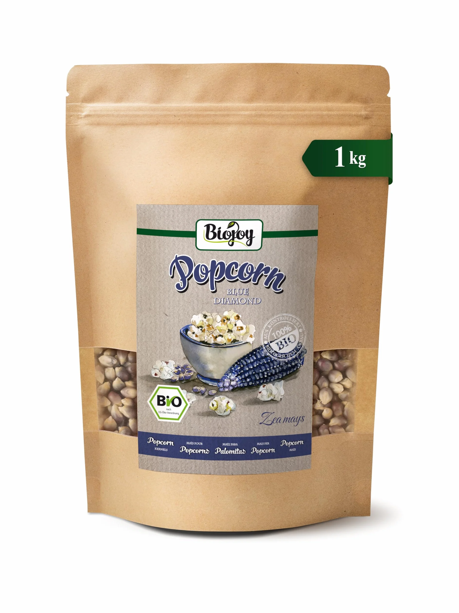 Biojoy Kukurydza BIO na popcorn odmiany Blue diamond (1 kg)