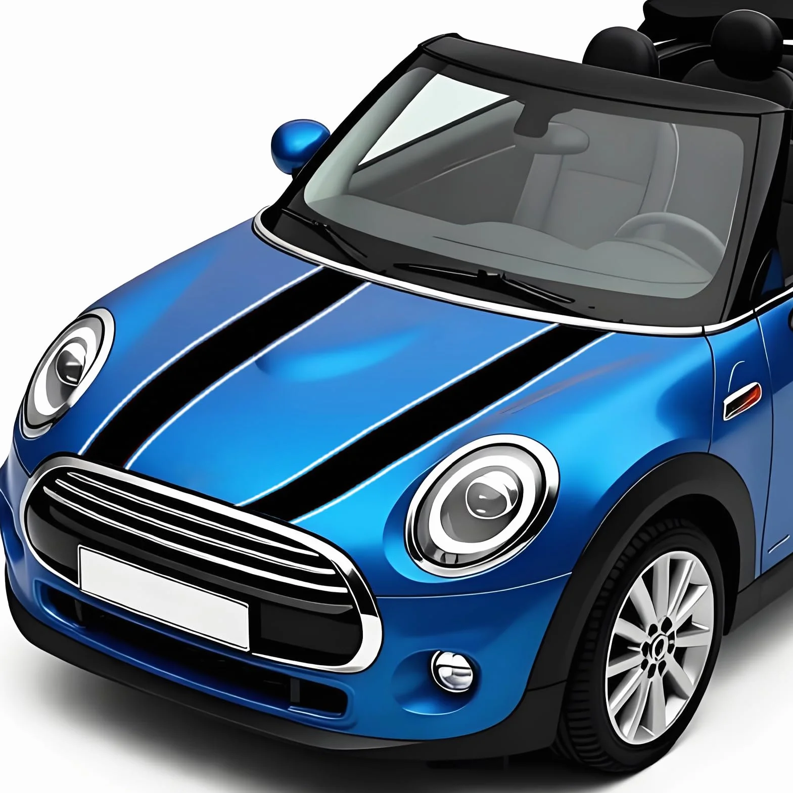 1 para fajnych naklejek na maskę, paski wyścigowe, wodoodporna winylowa naklejka na maskę samochodu, zmodyfikowana pokrywa silnika, naklejka, akcesoria samochodowe do Mini Cooper R56 R55 R53 R50 R60