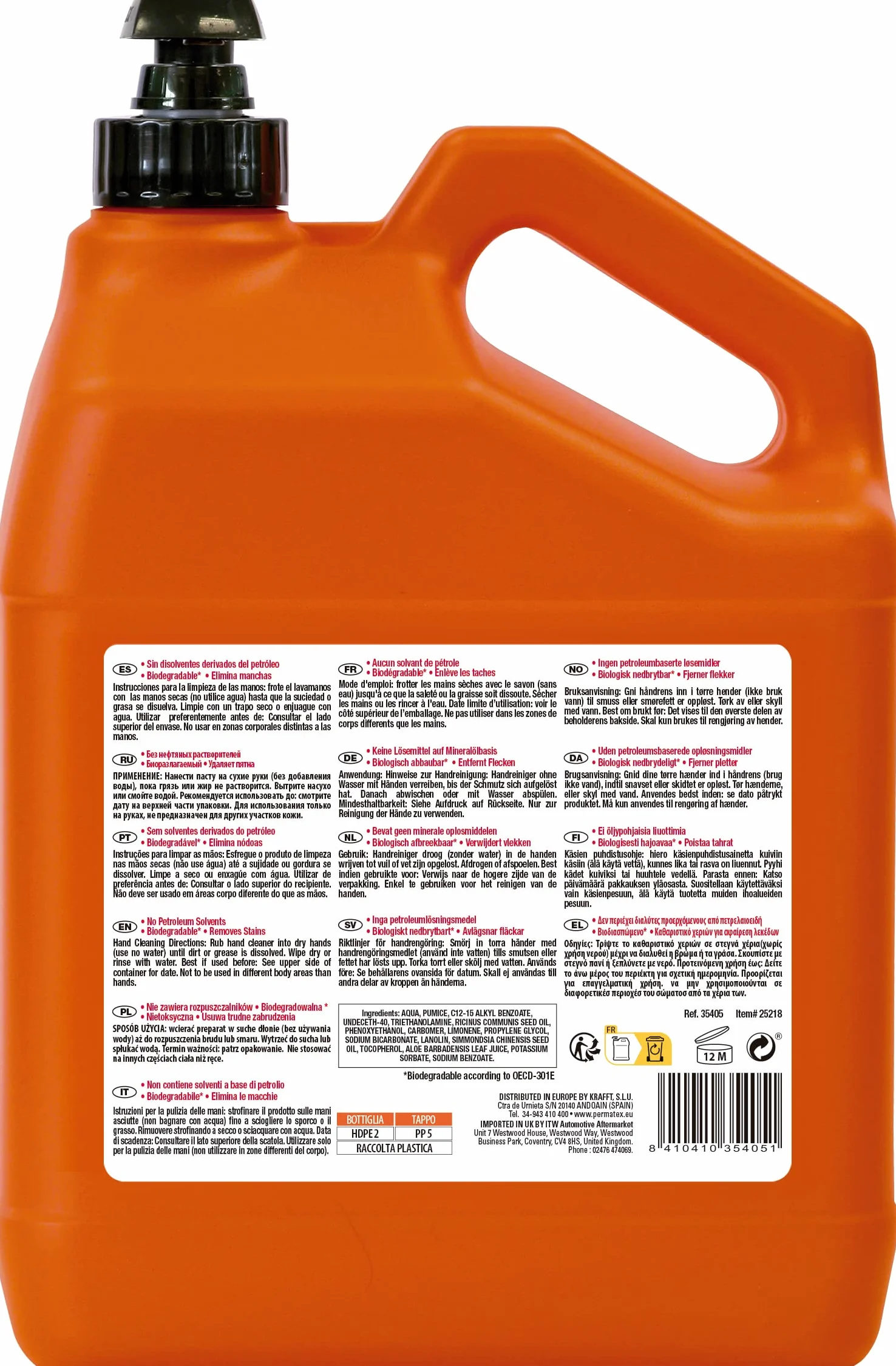KRAFFT Permatex Fast Orange Umywalka łazienkowa 3,74 l