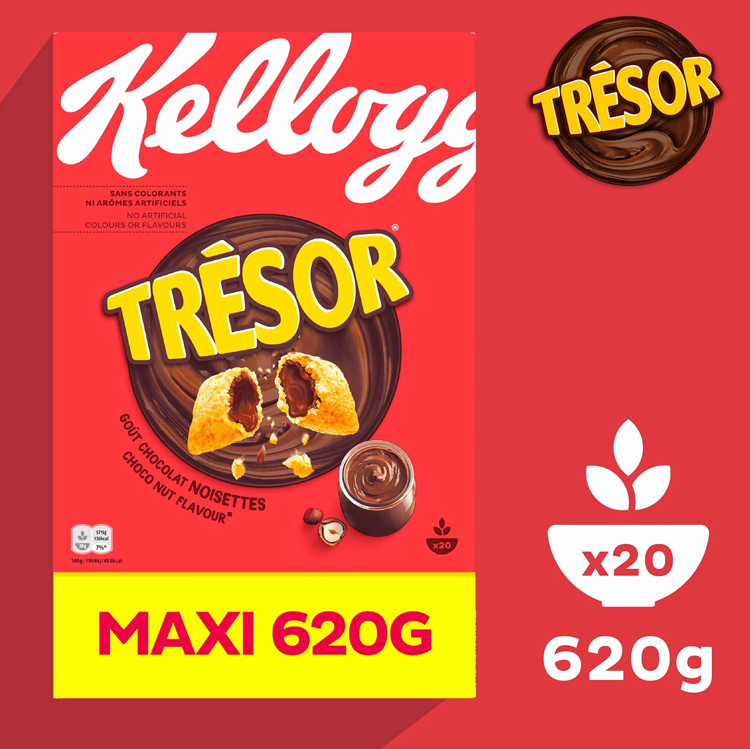 Tresor Kellogg's Treasure Cereal Chocolate Hazelnut 620 g