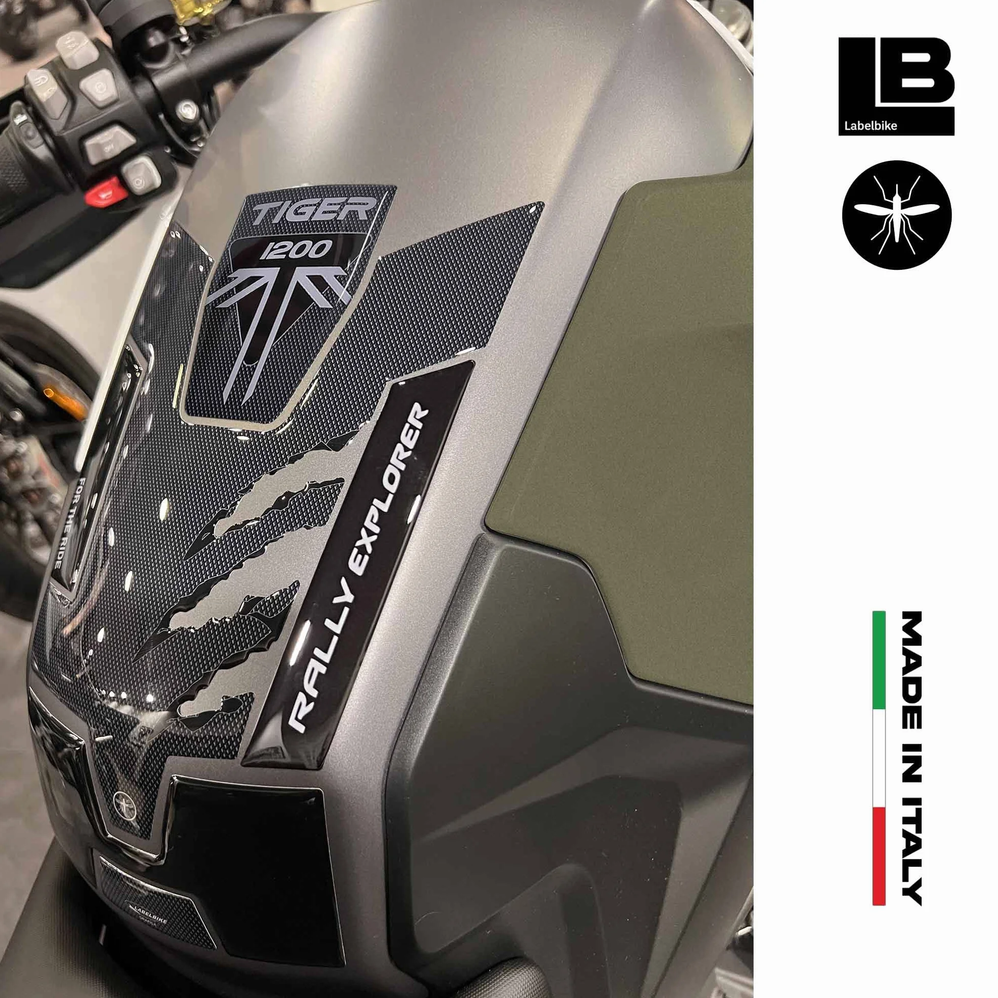 Naklejki 3D Ochrona Zbiornika Motocykla Triumph Tiger 1200 Rally Explorer 2022-2023