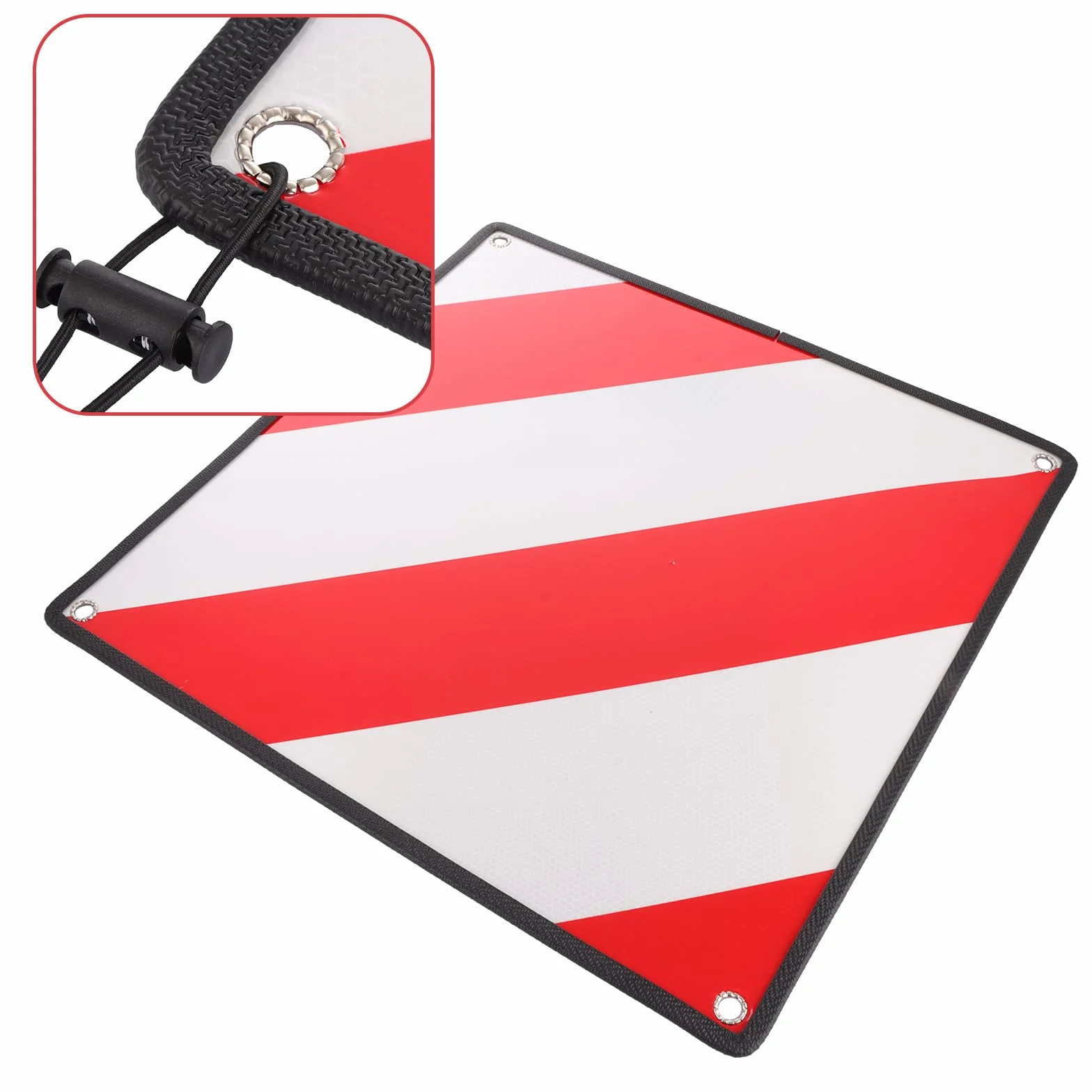 ASelected 50 x 50 cm Tablica ostrzegawcza na bagażnik rowerowy, Włochy i Hiszpania, 2 w 1, z aluminium, z otworami do mocowania na bagażniku rowerowym, bagażniku tylnym, przyczepie kempingowej