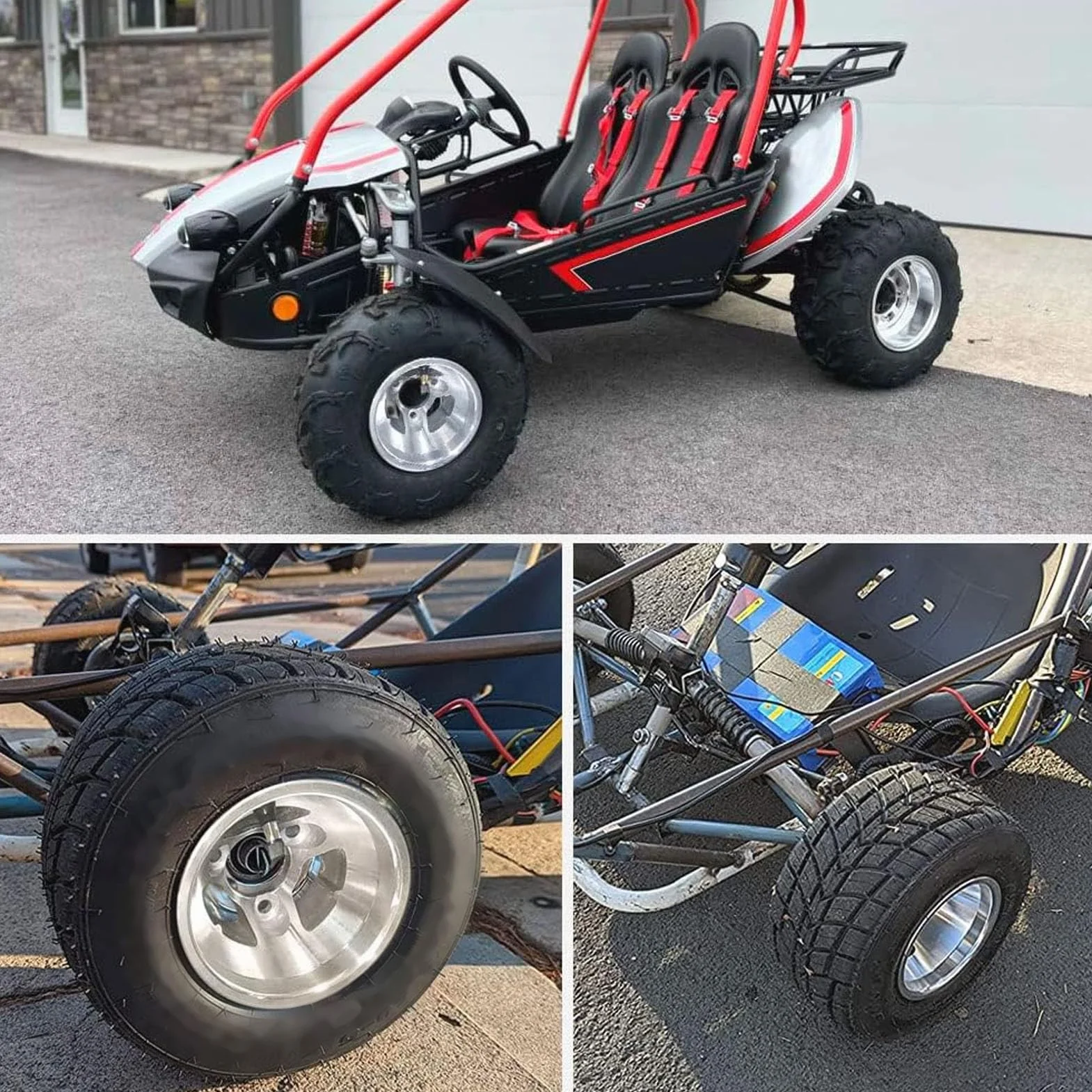 Piasta Koła Przedniego Aqxreight 10x4,50-5 z Materiałem ze Stopu Aluminium do ATV UTV, Obręczy Koła Gokartowego, Trwała i Odporna na erozję, łatwa w Montażu