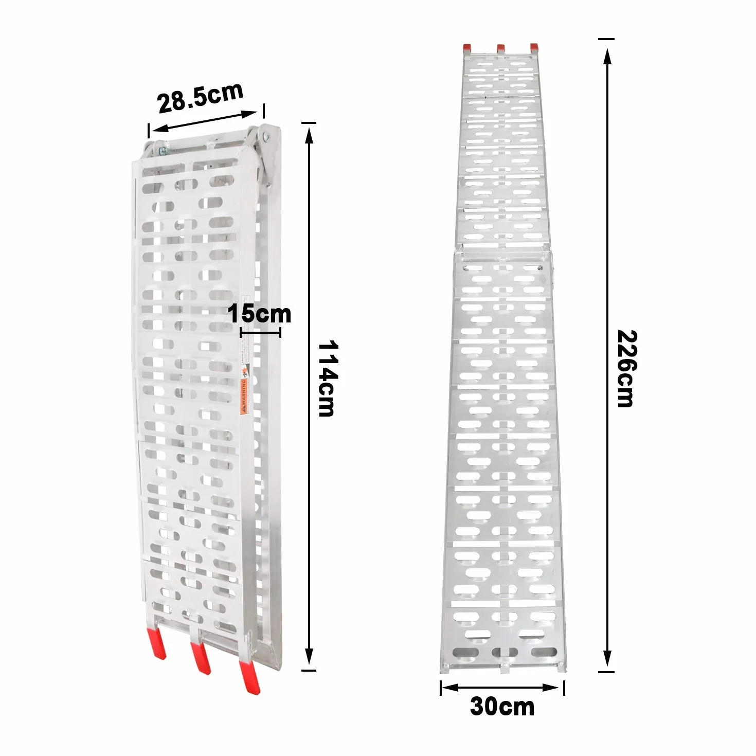 Lospitch aluminiowa rampa załadowcza do motocykla, 680 kg, składana, składana, aluminiowa rampa załadowcza do samochodu, 2 szt