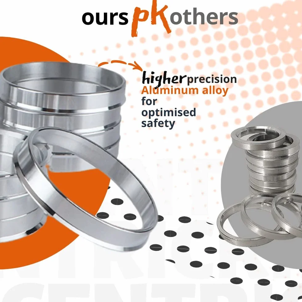 JINGLING Pierścienie centryczne piasty od 110 do 67,1 OD 110 mm ID 67,1 mm Pierścień centralny koła samochodowego ze stopu aluminium 4 szt. 1 rok gwarancji
