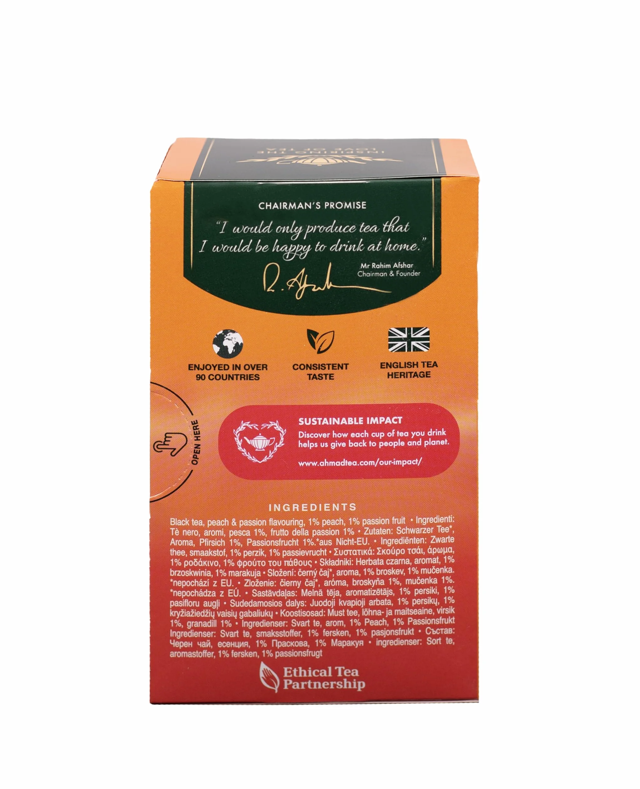 Ahmad Tea Peach & Passionfruit czarna herbata 20 torebek 2 g