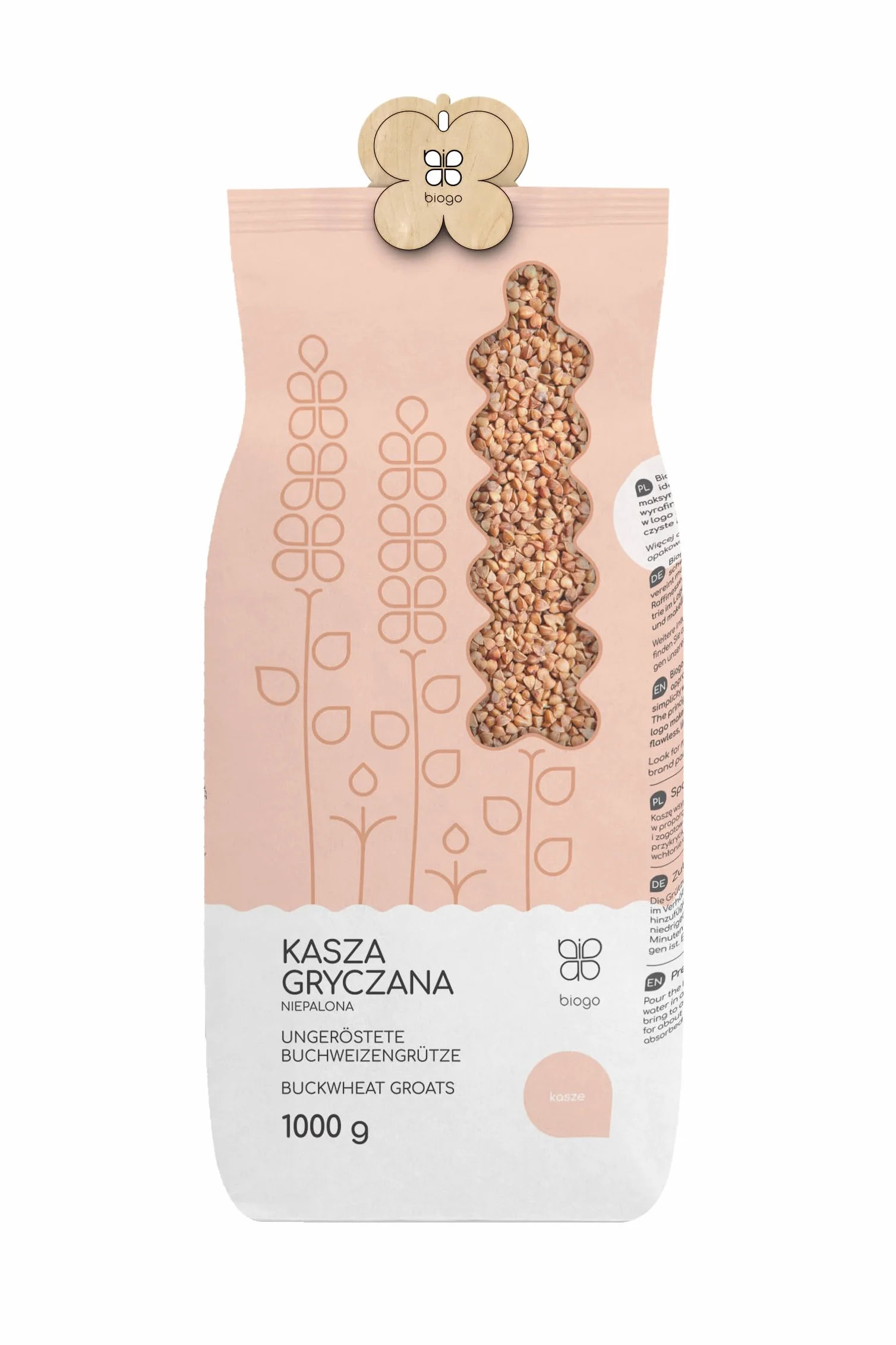 Kasza gryczana niepalona 1 kg BIOGO