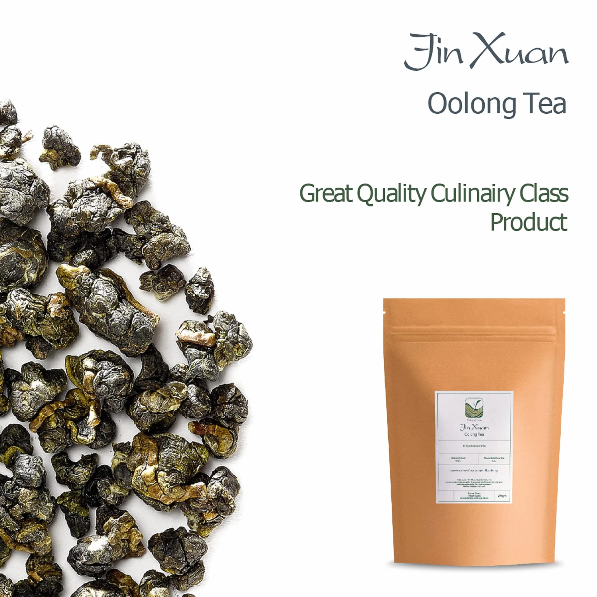 Jin Xuan Milk Oolong Tea - Taiwanese Green Oolong Loose Leaf 50g