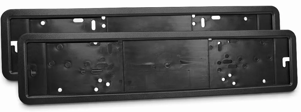 Ramka Pod Tablicę Rejestracyjną Metal Czarny Mat Ramki do Tablic Rejestracyjnych Komplet