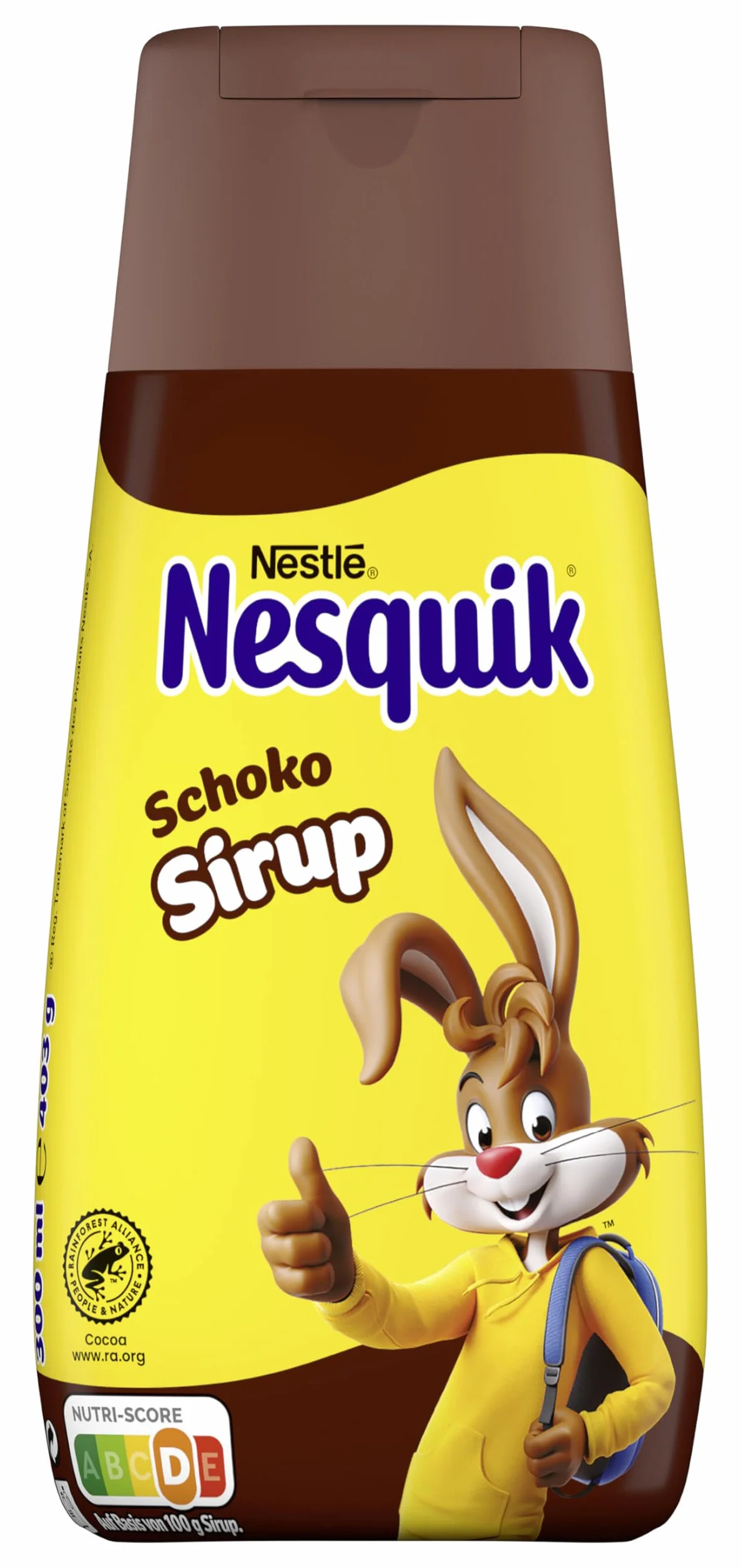 Nestlé NESQUIK, syrop czekoladowy, udoskonalony: jako topping na napoje i desery do mieszania w mleku, do pysznej czekolady, 1 x 300 ml