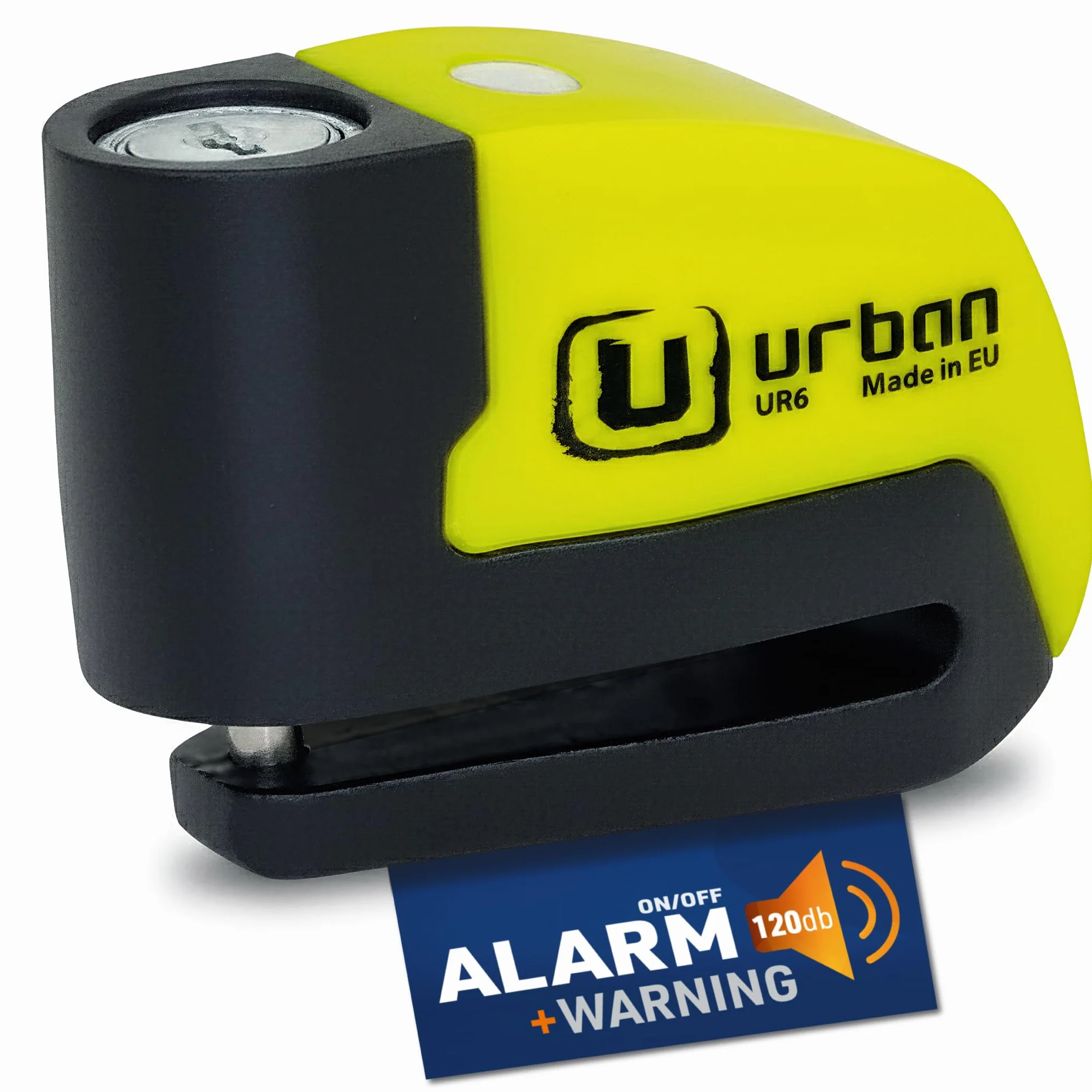 Urban UR6 Blokada Dysku z Alarmem Motocyklowy Alarm Przeciwkradzieżowy 120 dB, 6 mm