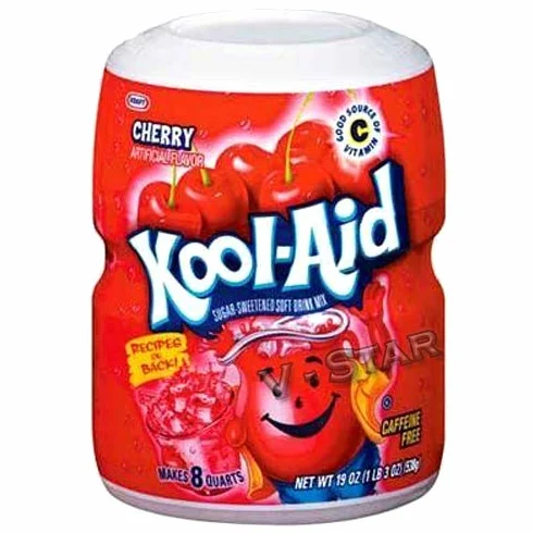 Kool Aid Orange Tub Mix do napojów bezalkoholowych, 538 g, amerykańska puszka Drings (wiśnia)