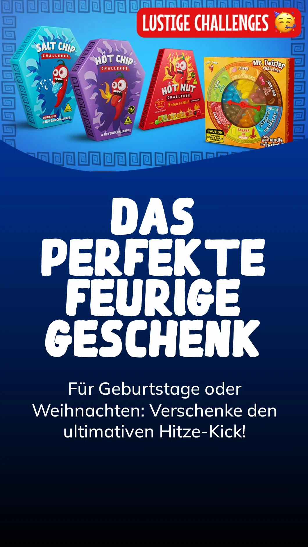Pakiet ekonomiczny: Hot-Chip Challenge 2,5 g (2024 Purple Edition) & Mr. Twister Jelly Beans 120 g