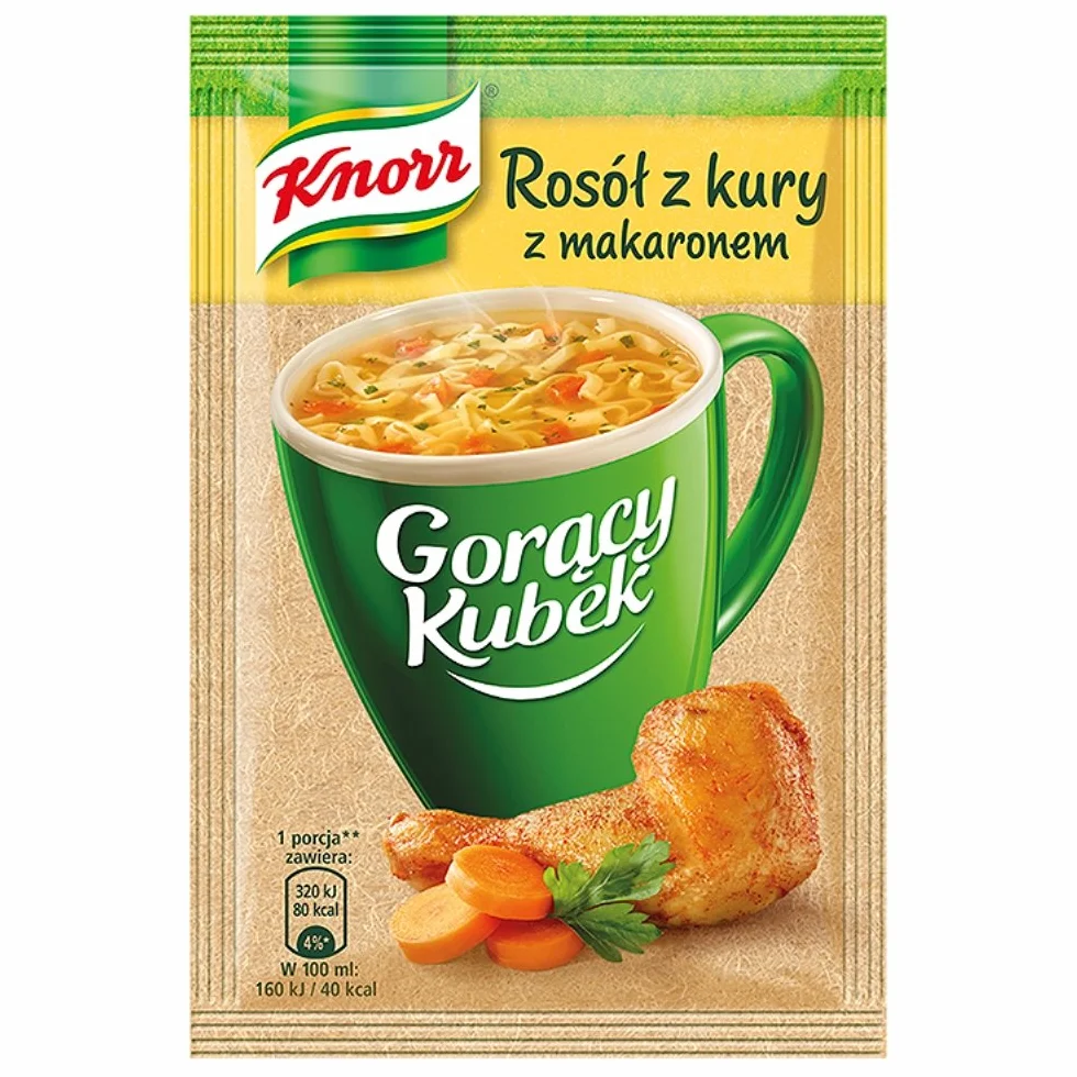 Knorr Gorący Kubek Rosół z kury z makaronem 12 g