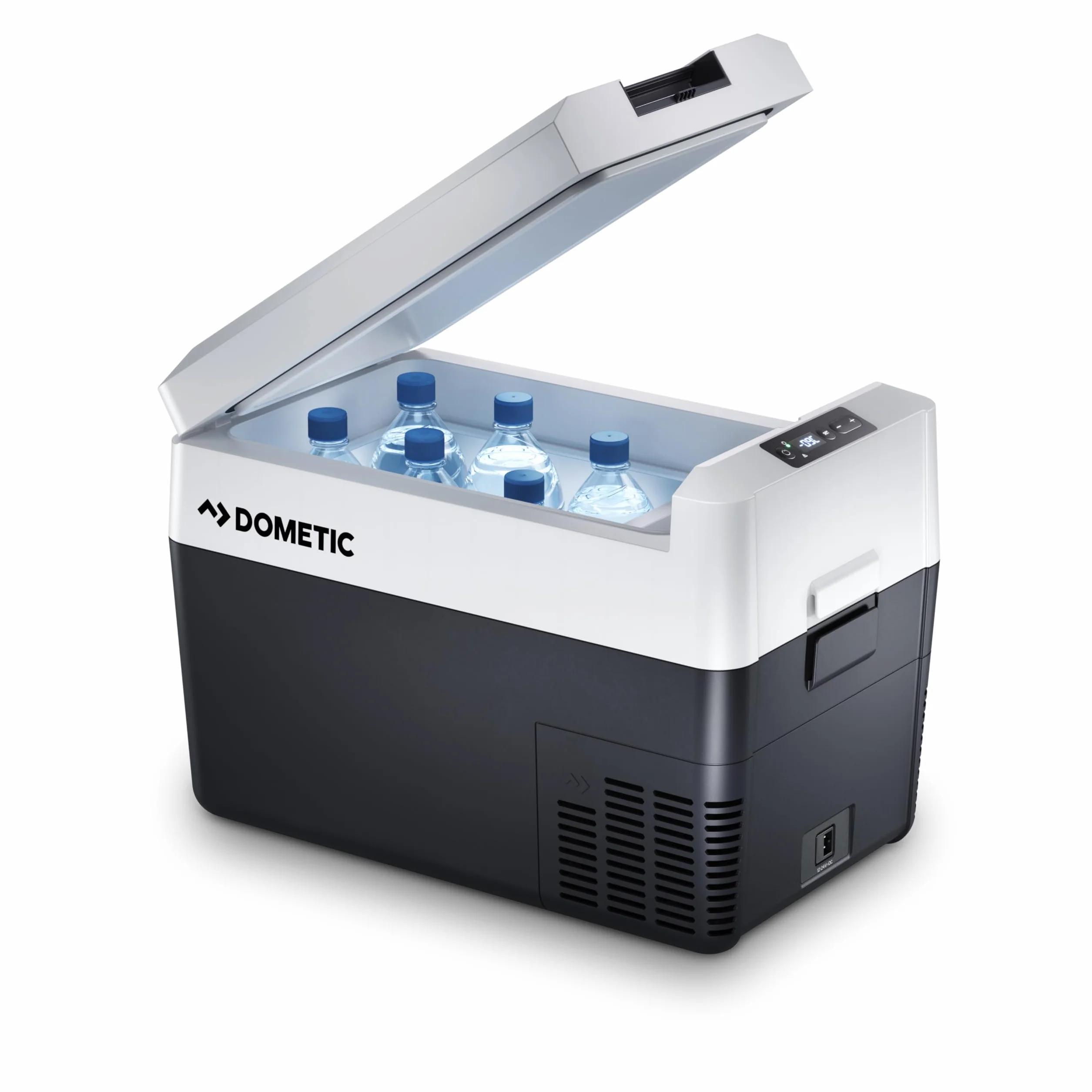 DOMETIC CDF2 36 Lodówka/Zamrażarka kompresorowa, od +10 °C do -15 °C, 31 L – Mini‑lodówka 12/24 V do auta, ciężarówki & łodzi z ochroną akumulatora, szara
