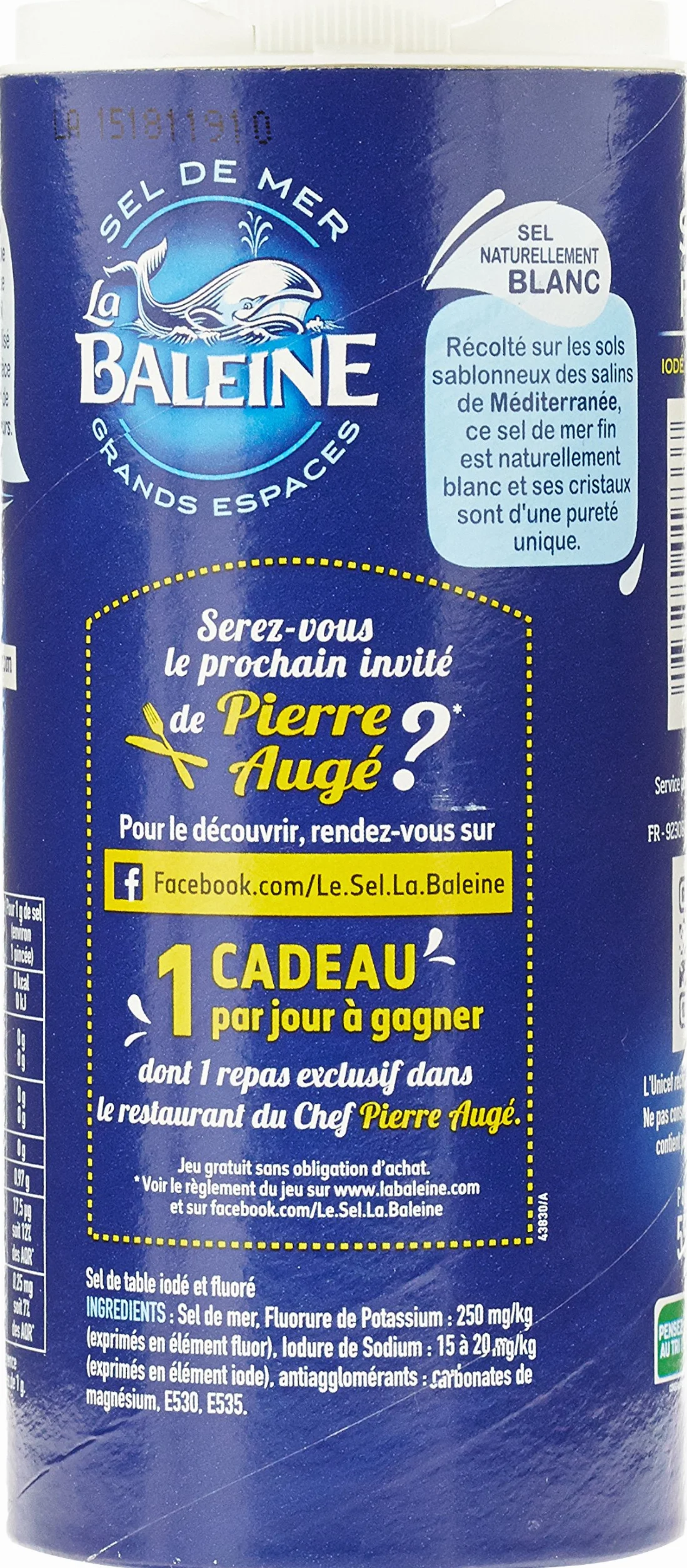 La Baleine Drobna sól jodowana 550 g