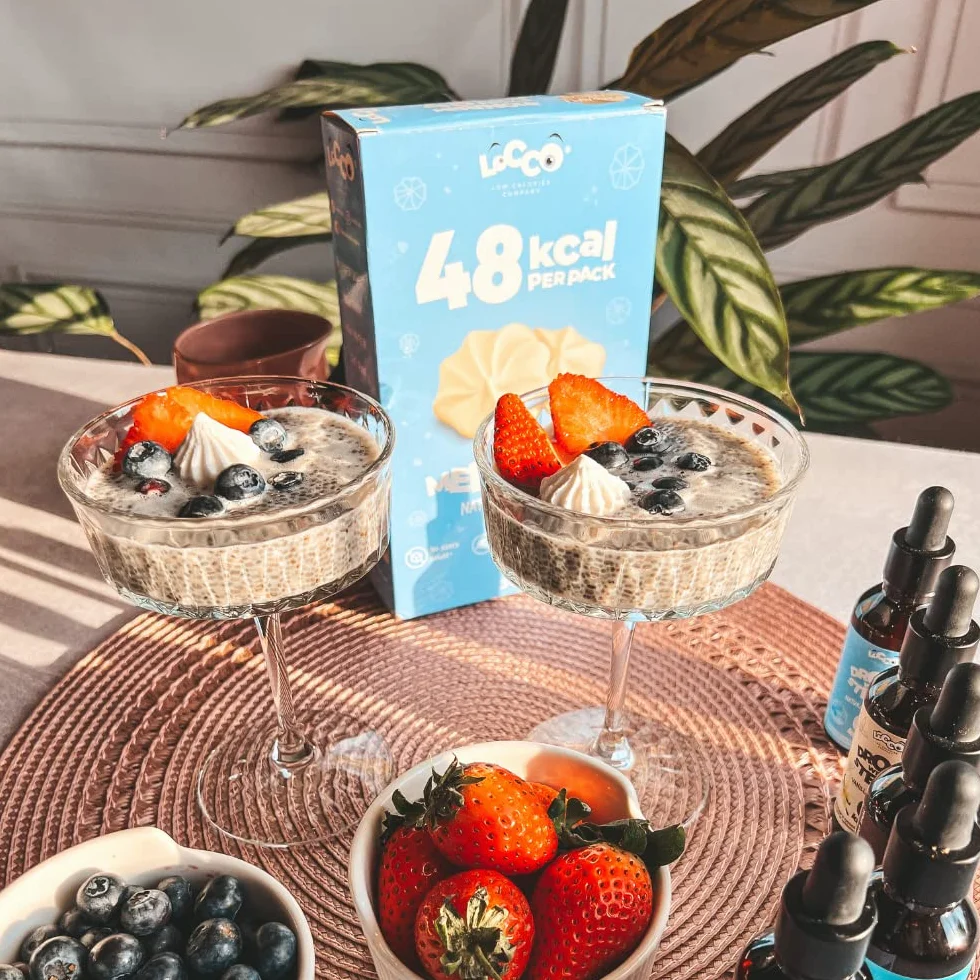 LoCCo Niskokaloryczne Bezy 48 kcal – Chrupiąca Przekąska Bez Cukru – Tylko 1 kcal w porcji – Keto, Low Carb, Wysoka Zawartość Błonnika – Z Prebiotykiem (Smak Naturalny, 28g)