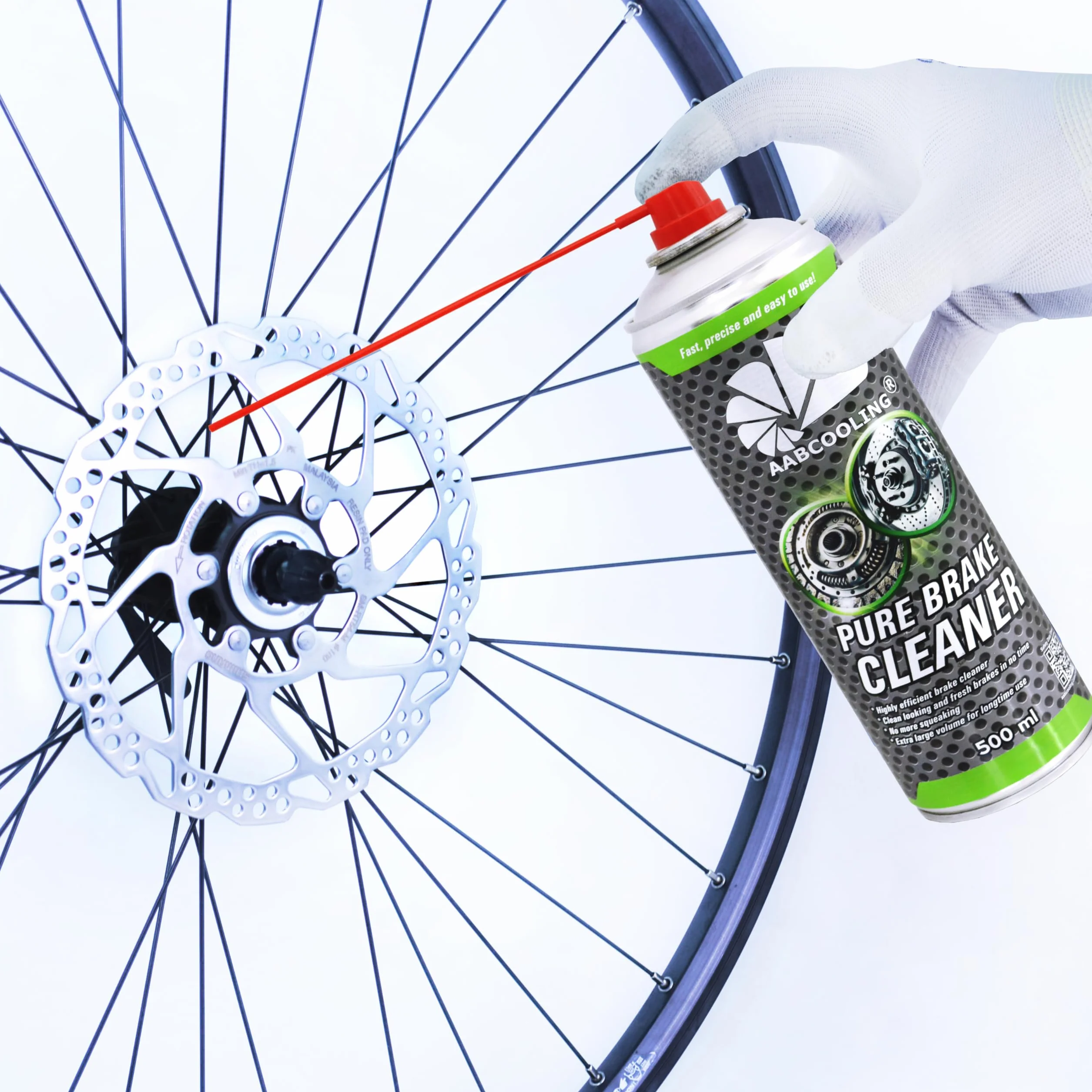 4x AABCOOLING Brake Cleaner 500ml Profesjonalny Środek do Czyszczenia Hamulców, Zmywacz Hamulcowy, Usuwa olej, smar i brud, Szybkoschnący, Czyści Sprzęgła, Hamulce Tarczowe i Bębnowe