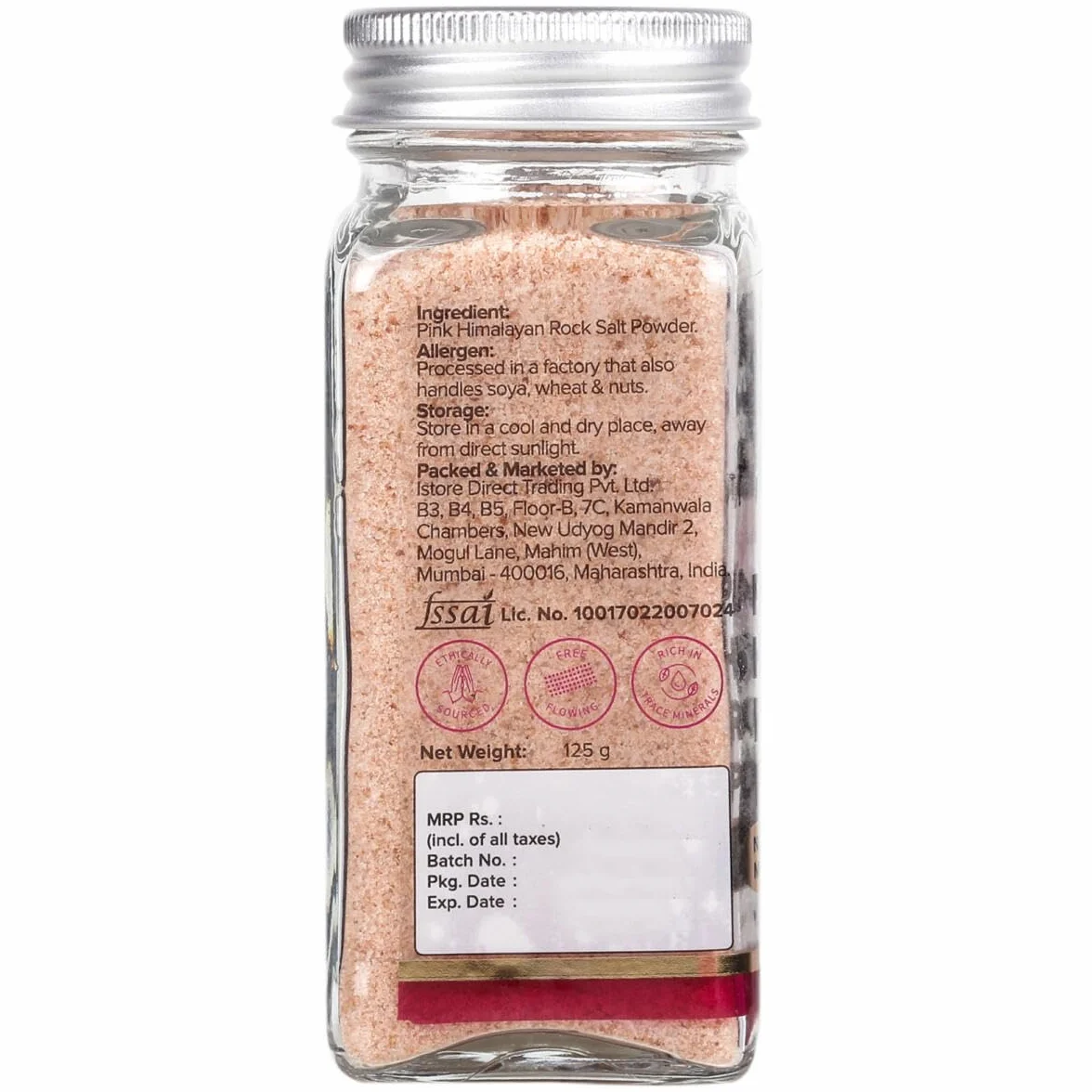 Urban Platter Różowa sól himalajska w proszku, 125 g (nierafinowana | naturalna | bez dodatków)