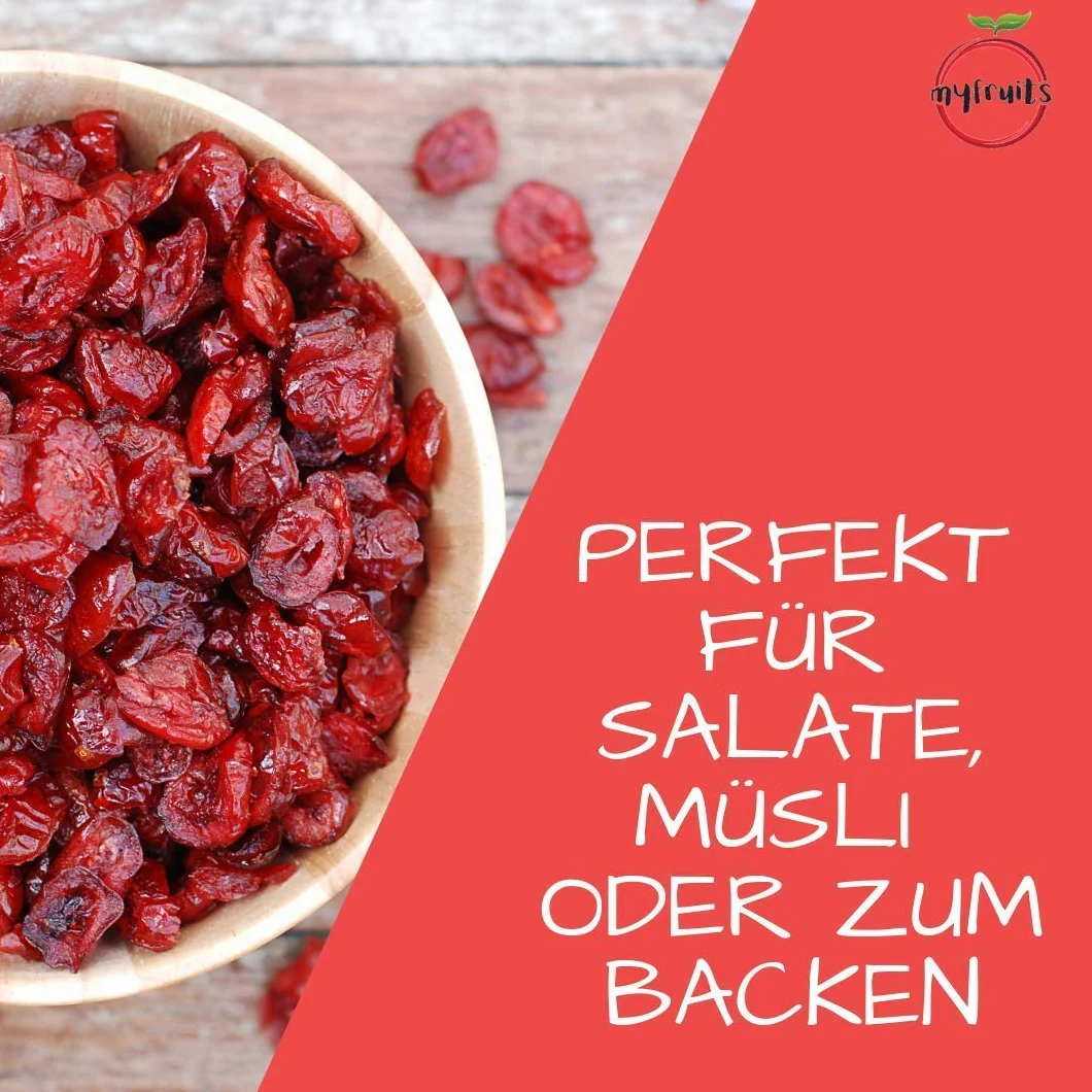 myfruits Żurawina z sokiem ananasowym 425 g – wegańska przekąska bez rafinowanego cukru