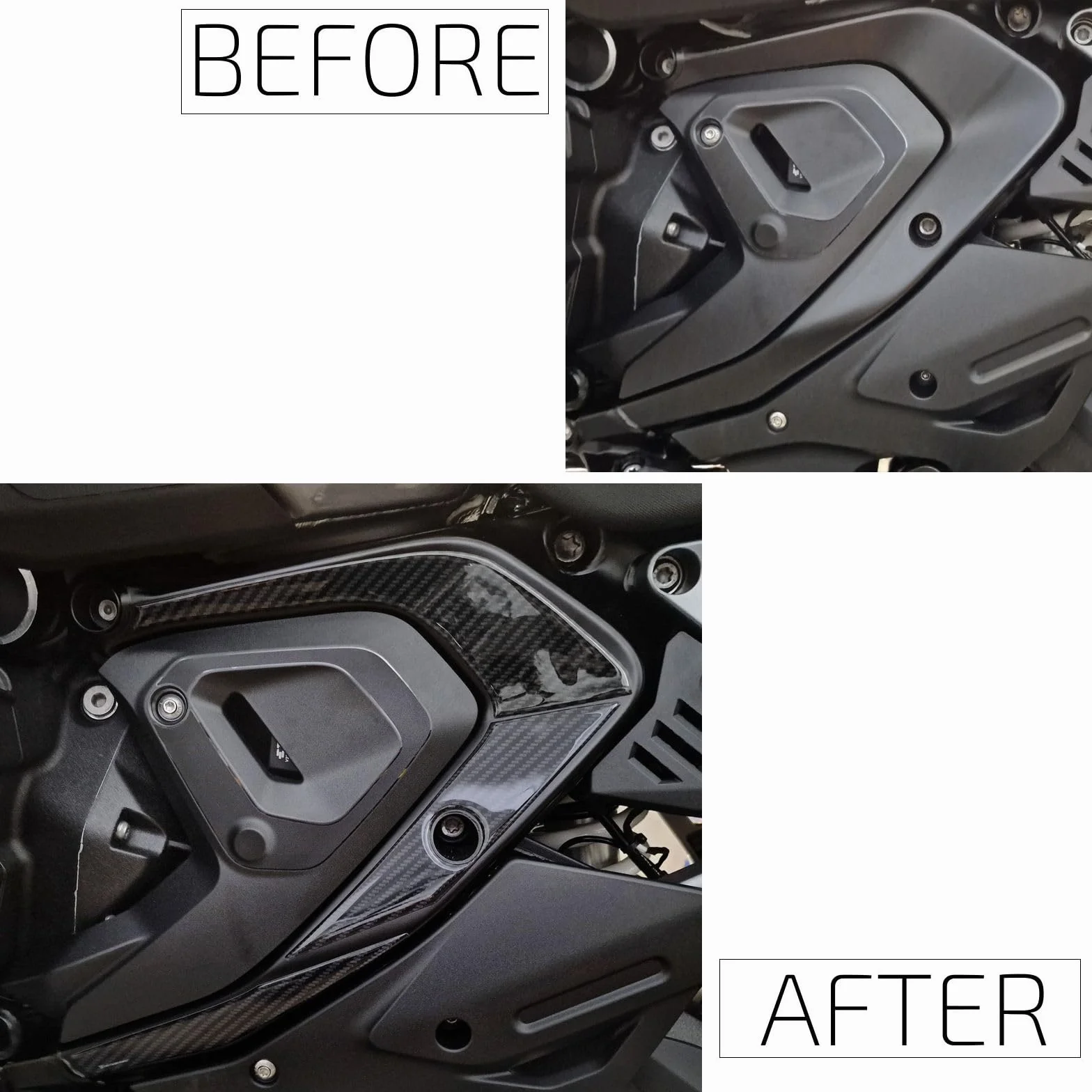Resin Bike Naklejki Moto kompatybilne z BMW R 1300 GS - GS Adventure 2023-2025. Chronią Ramka boczna przed uderzeniami i zadrapaniami. Naklejki żywiczne z efektem 3D - wyprodukowane we Włoszech