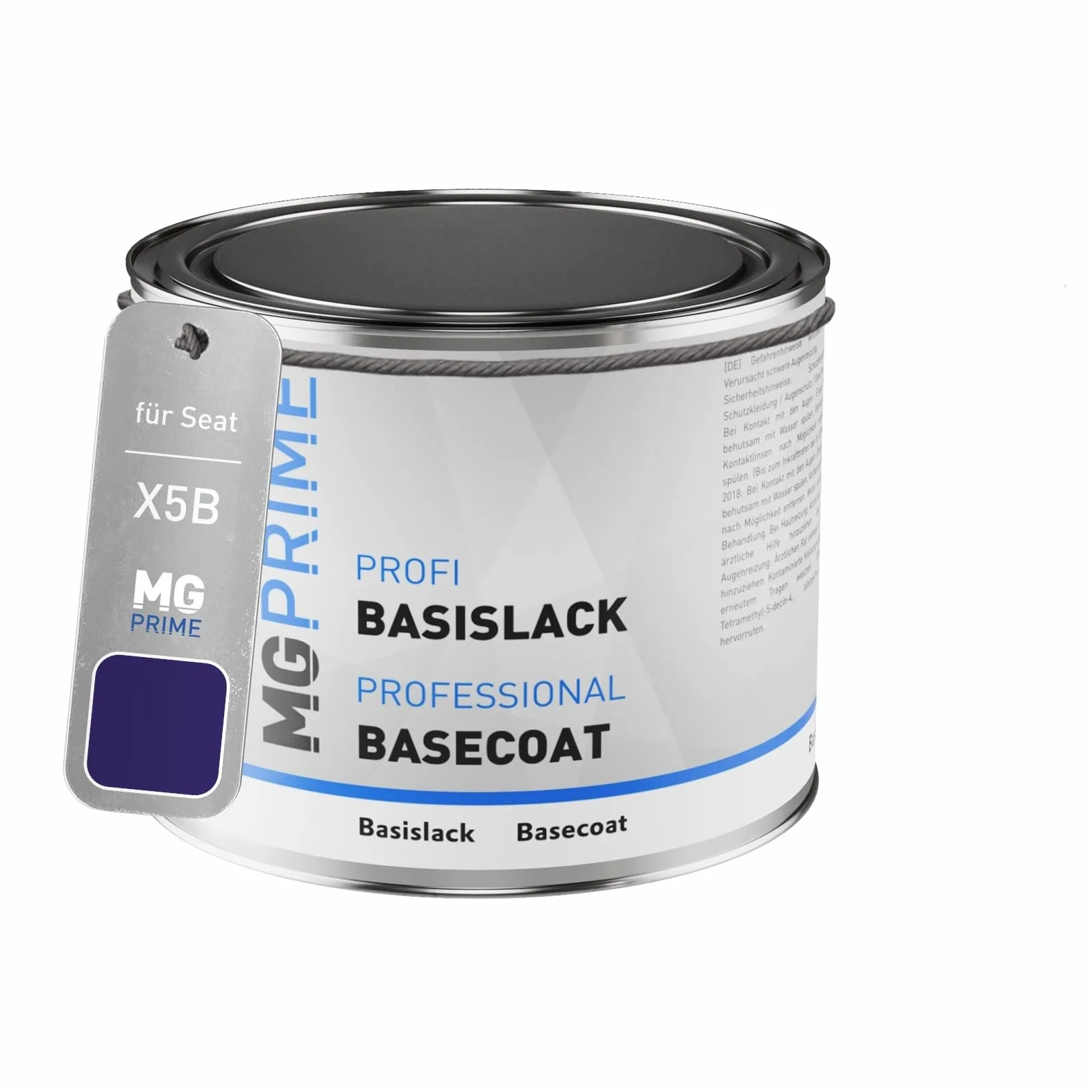 MG PRIME Lakier samochodowy Puszka gotowa do natrysku dla Seat X5B / 5U Firmamentblau/Asphalt Blau Metallic Lakier bazowy 0,5 litra 500ml