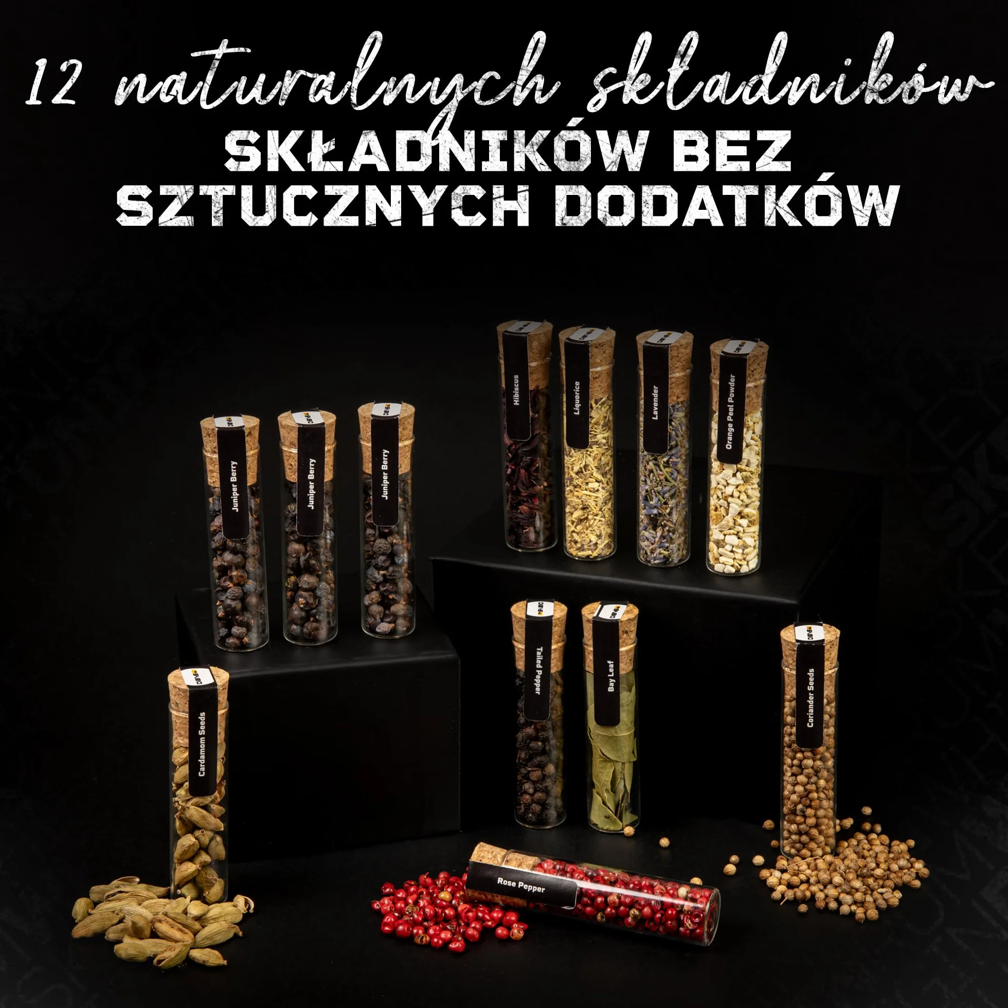 Gin-Selber-Machen-Set inkl. 12 natürlichen Botanicals & Zubehör | DIY-Baukasten mit 4 Rezepten