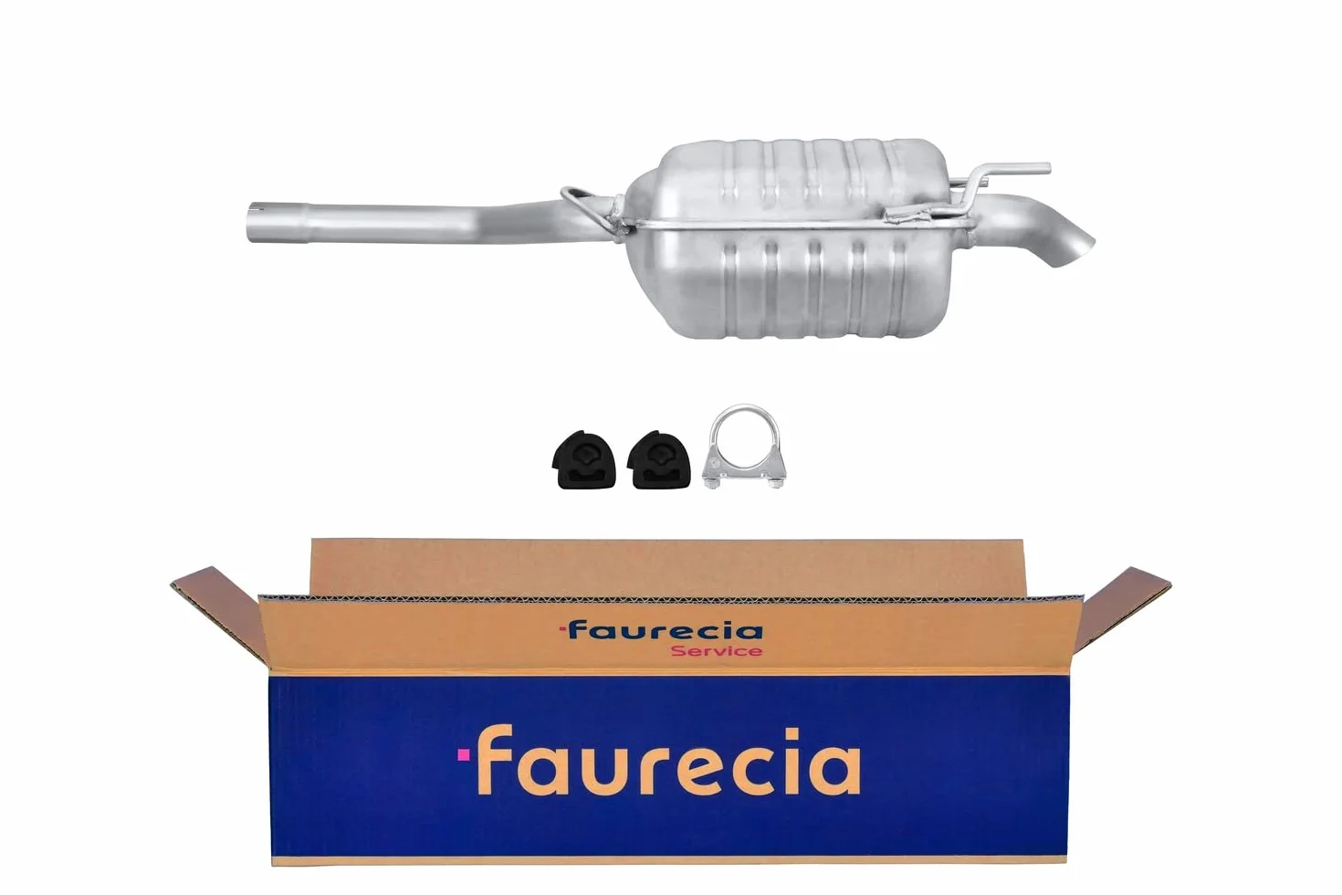 HELLA 8LD 366 033-291 Tłumik końcowy - Easy2Fit® Kit - z tyłu - jednoczęściowy - Komplet z elementami do montażu