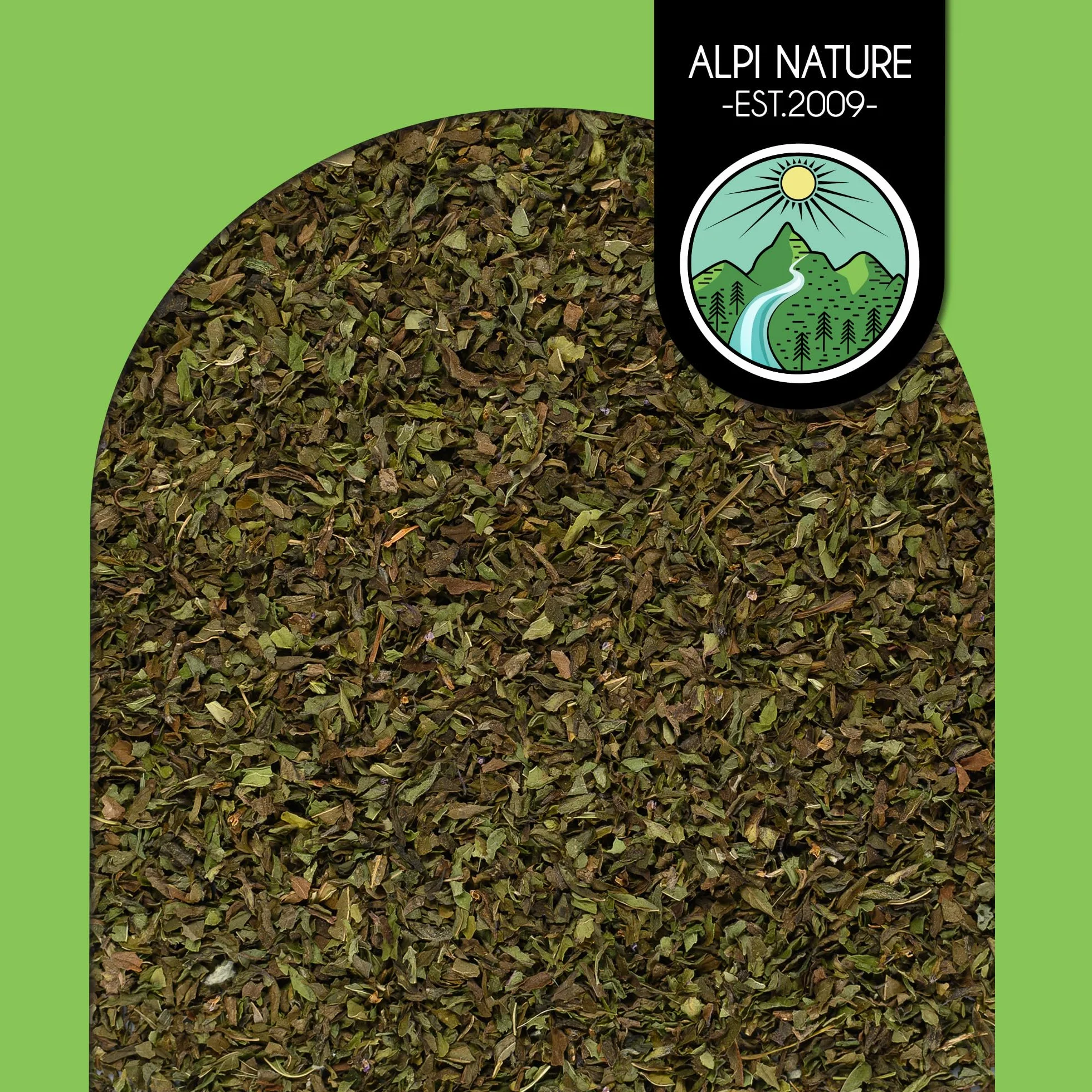 Alpi Nature Herbata z Mięty Pieprzowej 250g, Suszone i Cięte Liście Mięty Pieprzowej, Herbata Liściasta